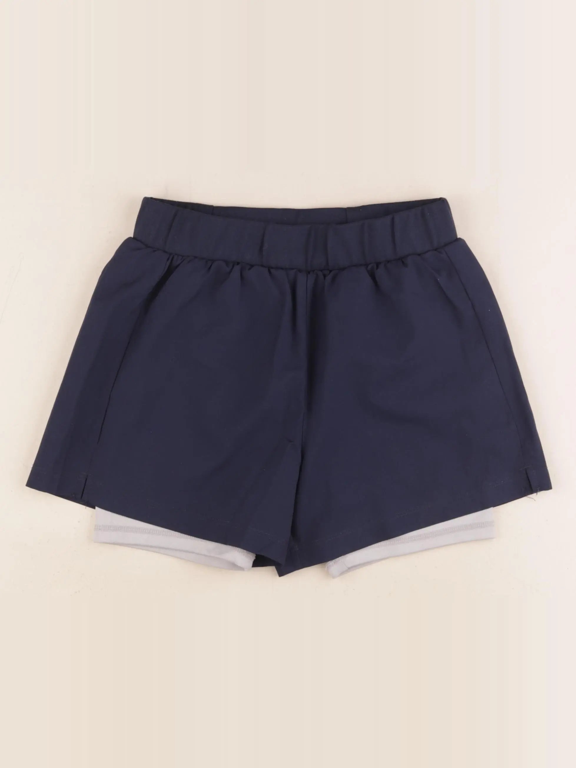Vertbaudet - short de sport  bleu, gris - 9 ans
