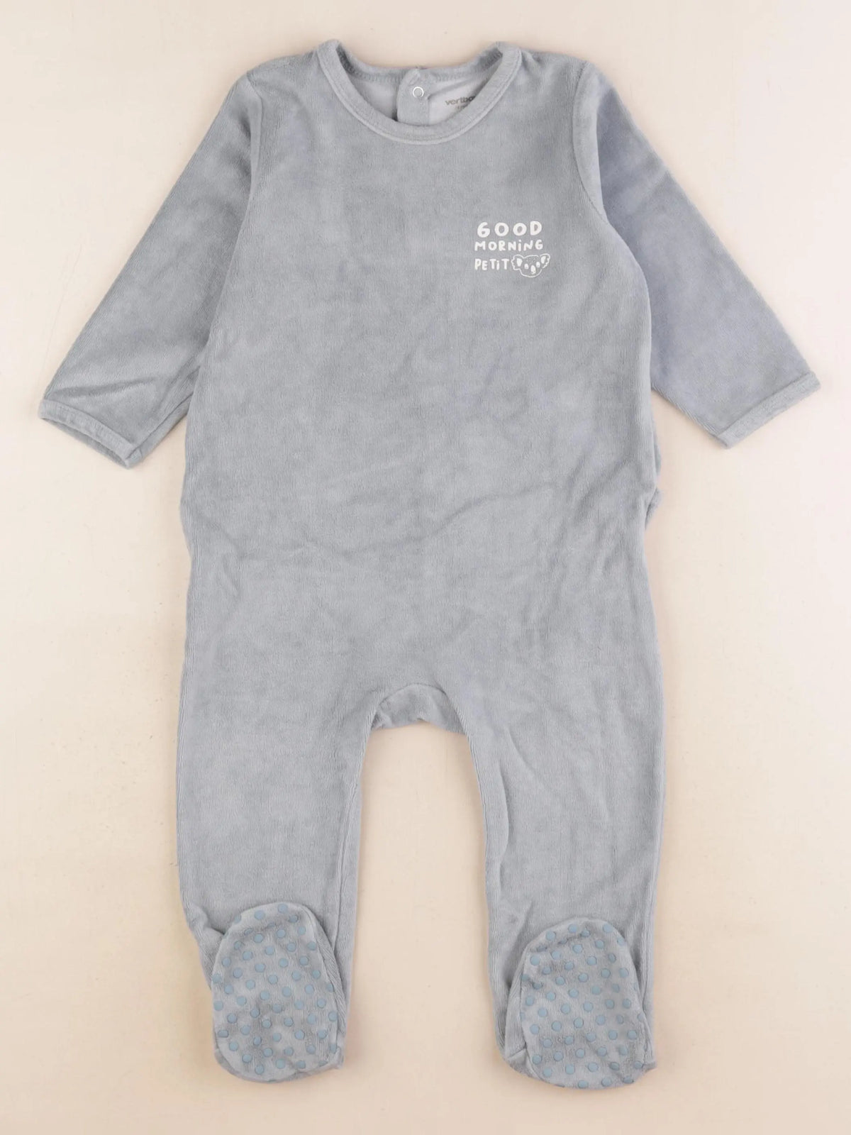 Vertbaudet - pyjama velours bleu - 18 mois
