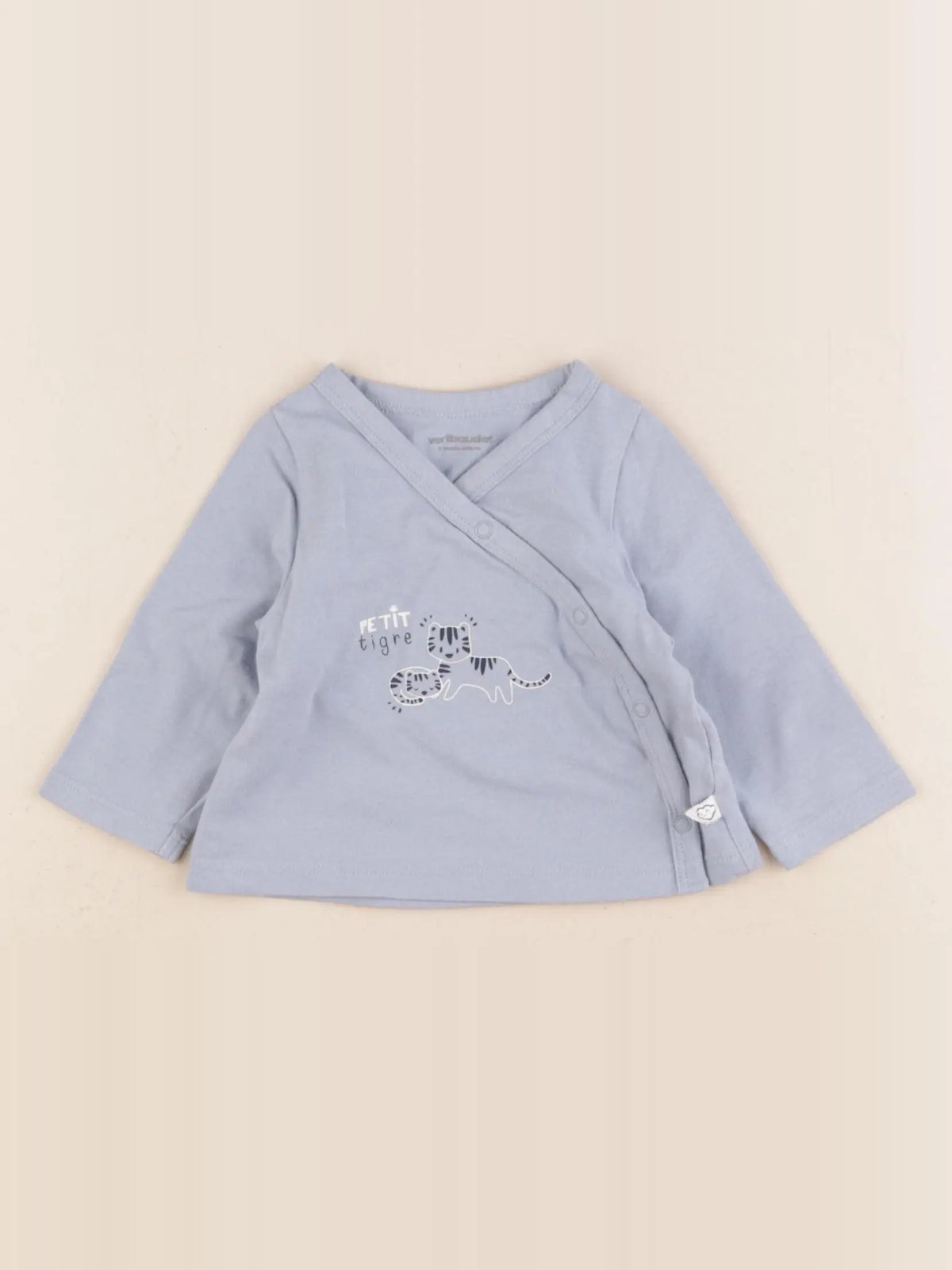 Vertbaudet - tee-shirt bleu - 3 mois