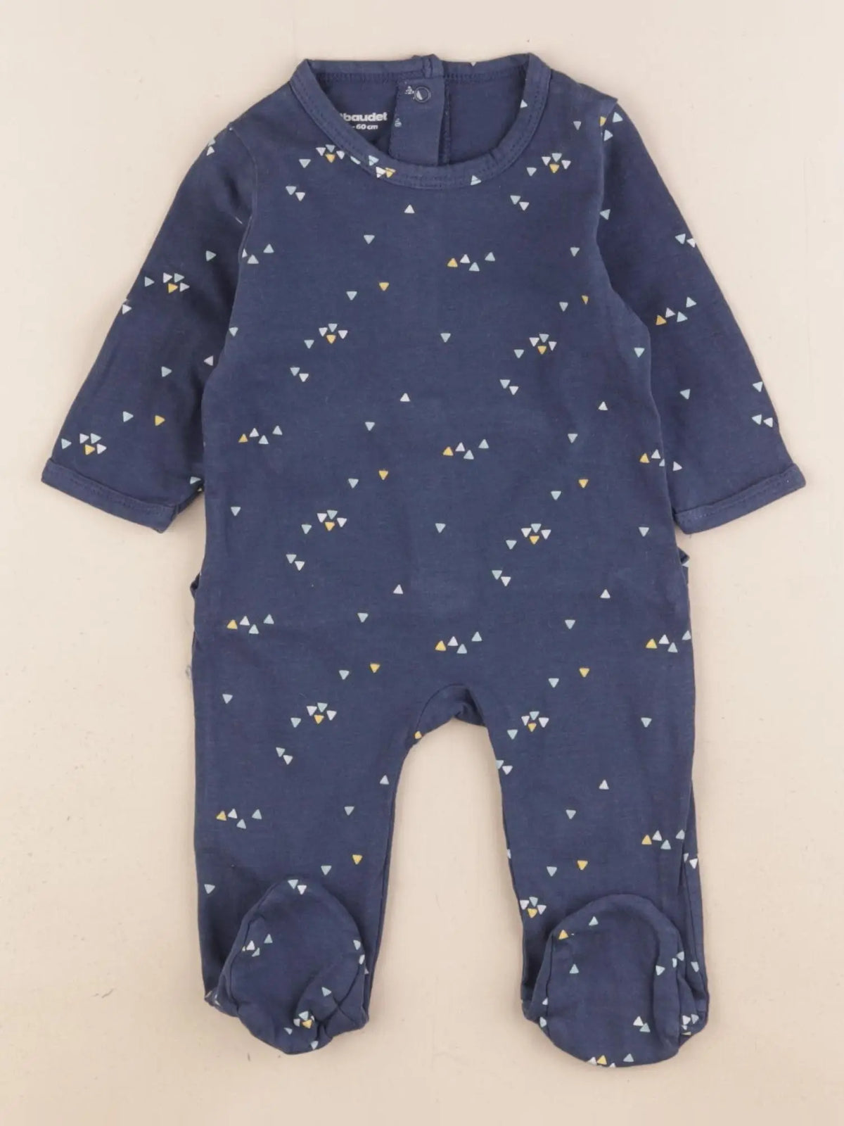 Vertbaudet - pyjama coton bleu - 3 mois