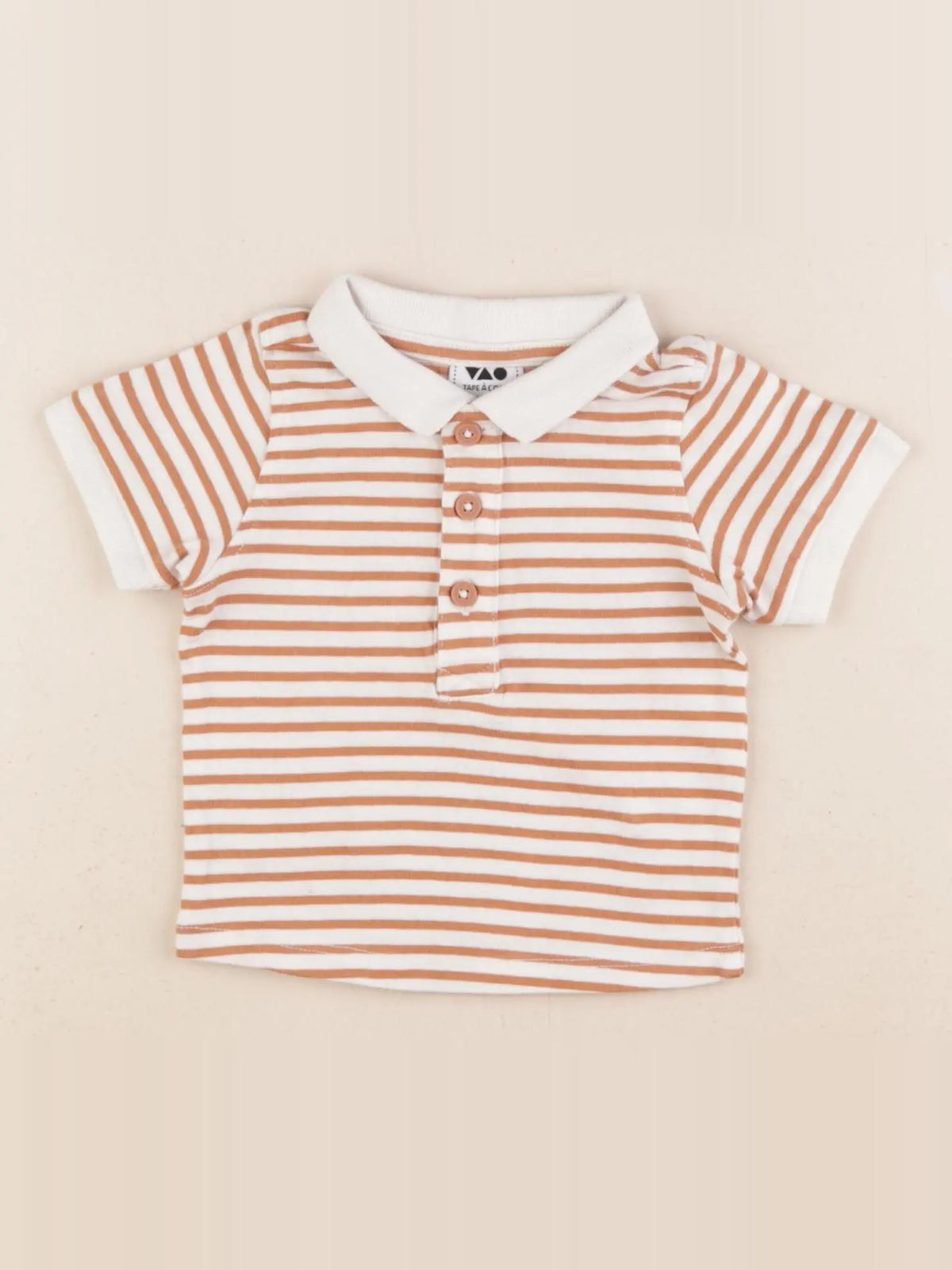 Tape à l'oeil - polo beige, marron - 3 mois