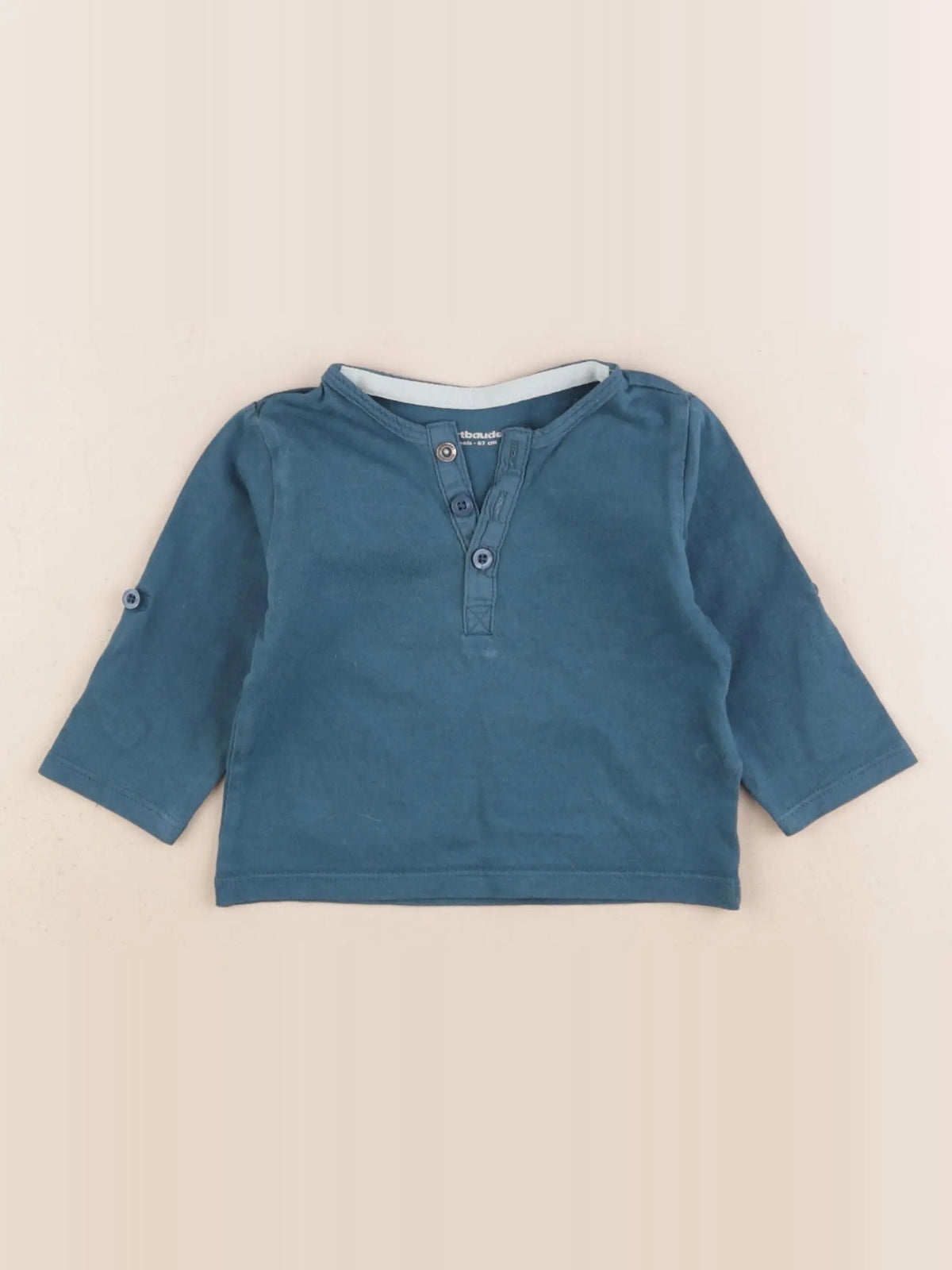 Vertbaudet - tee-shirt bleu - 6 mois