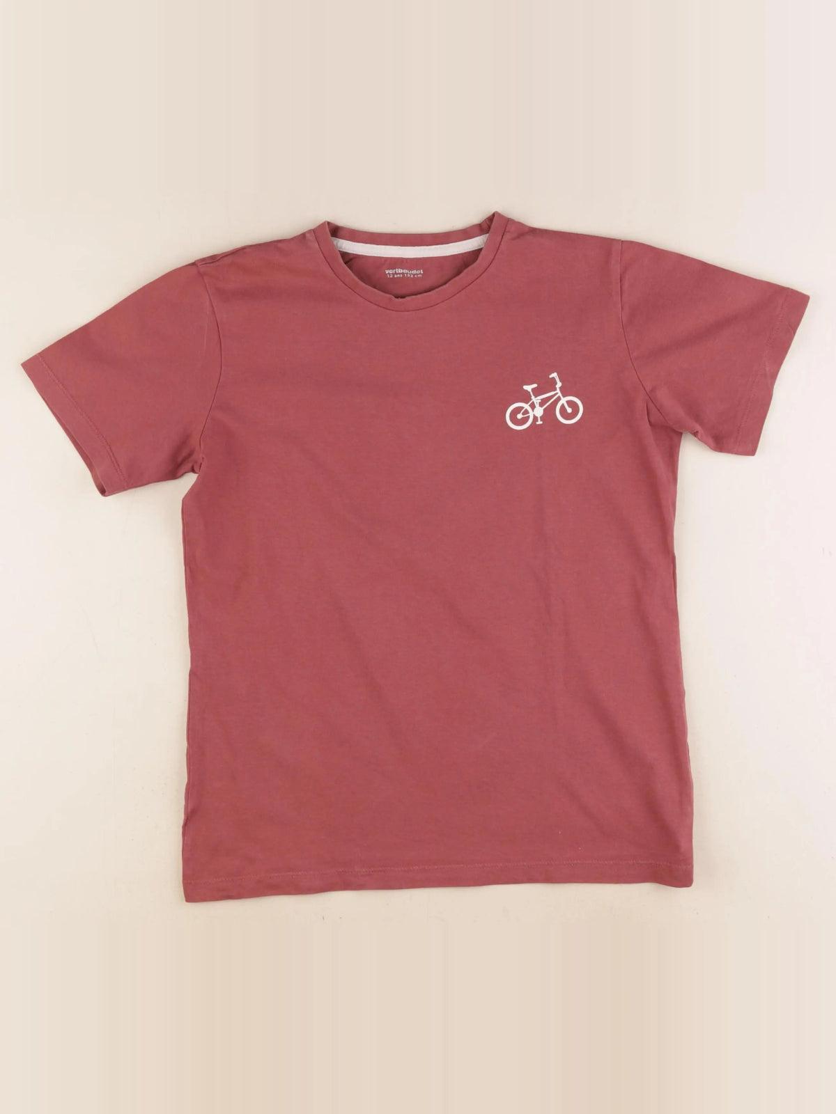 Vertbaudet - tee-shirt rouge - 12 ans