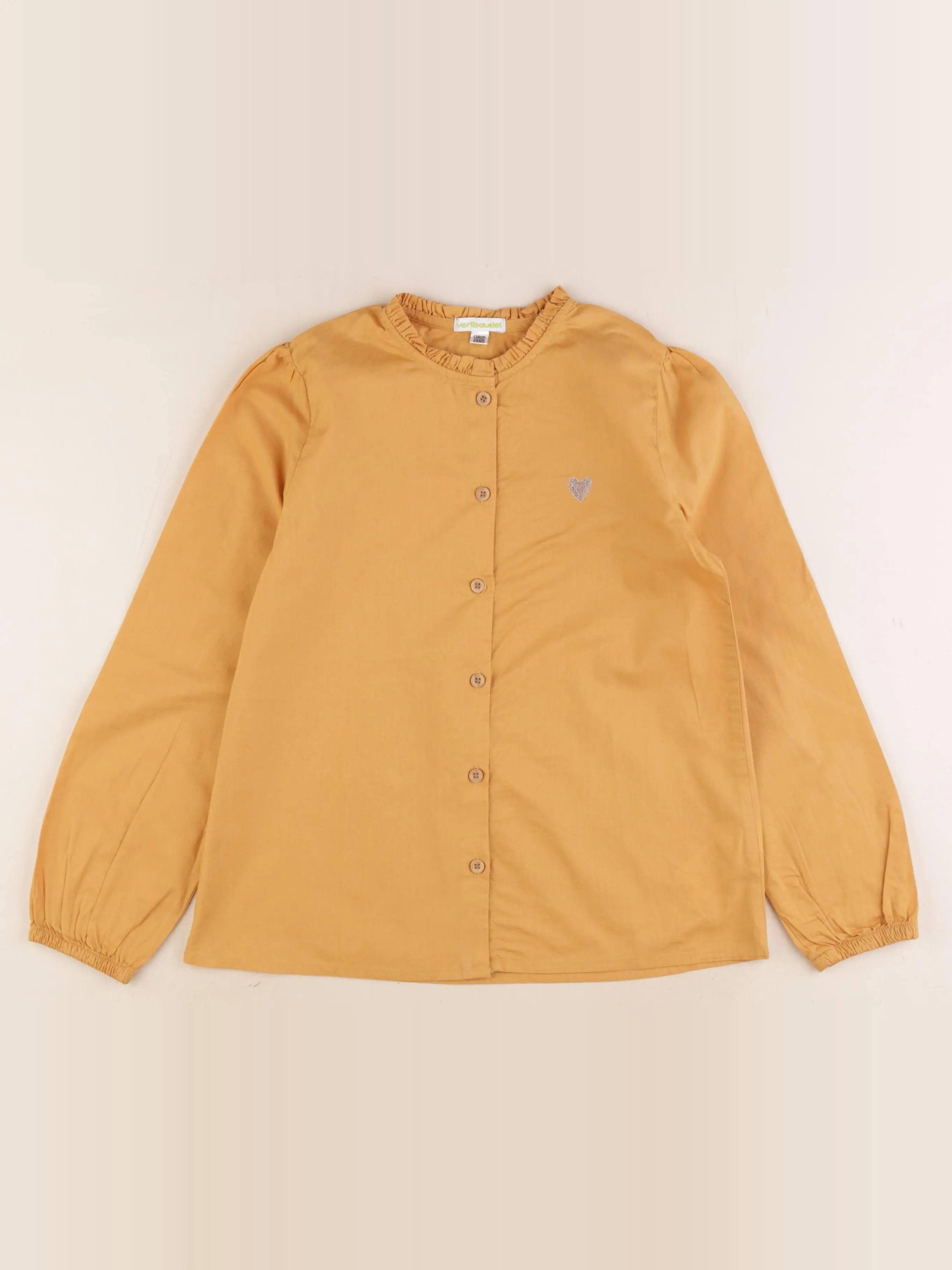 Vertbaudet - chemise jaune - 9 ans