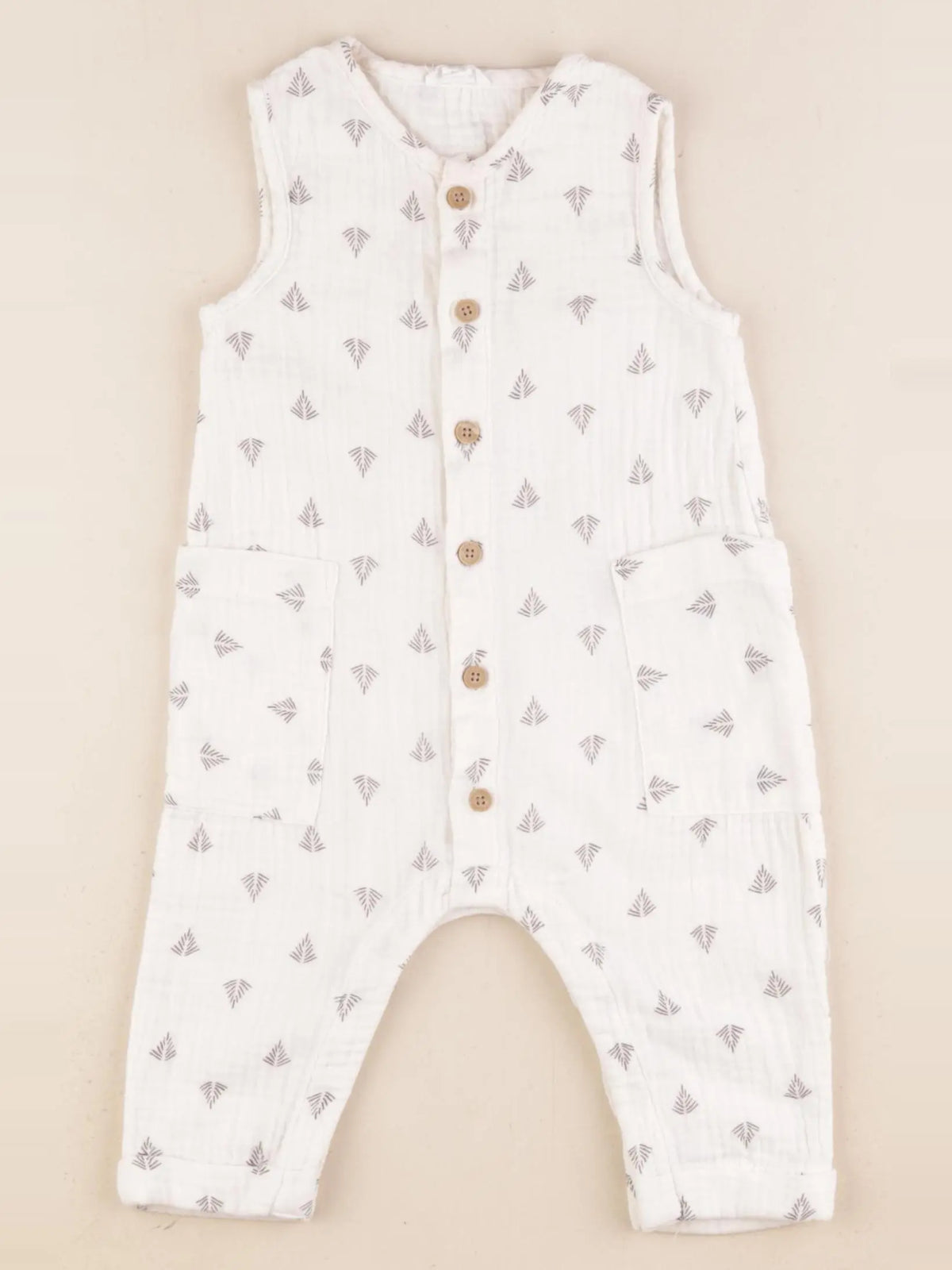 Vertbaudet - combinaison beige - 6 mois