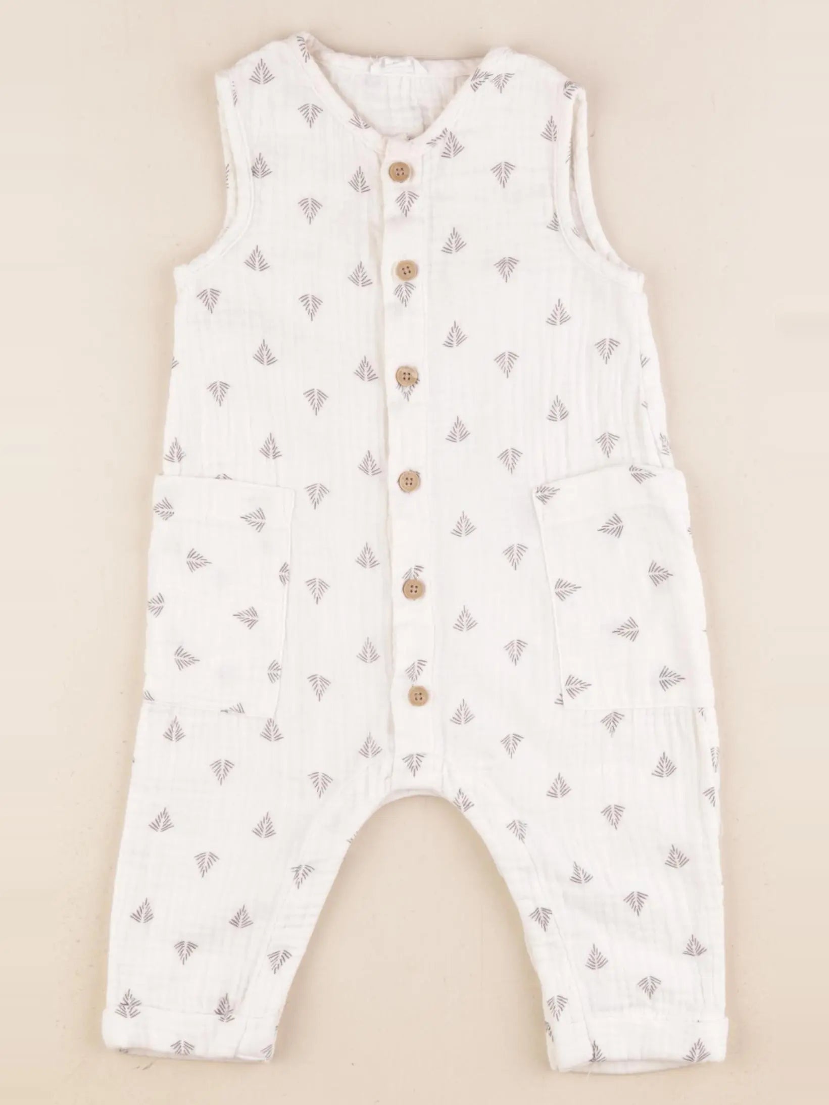 Vertbaudet - combinaison beige - 6 mois
