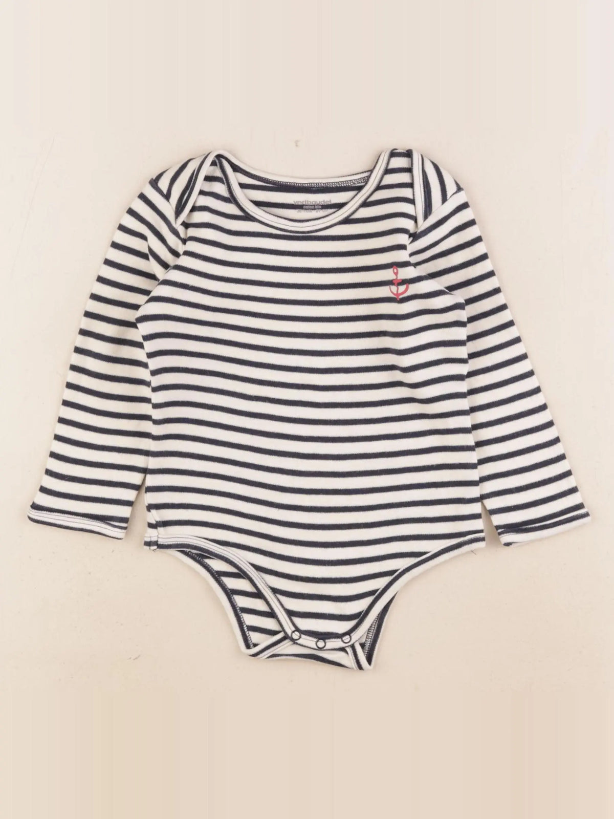 Vertbaudet - body beige, bleu - 36 mois