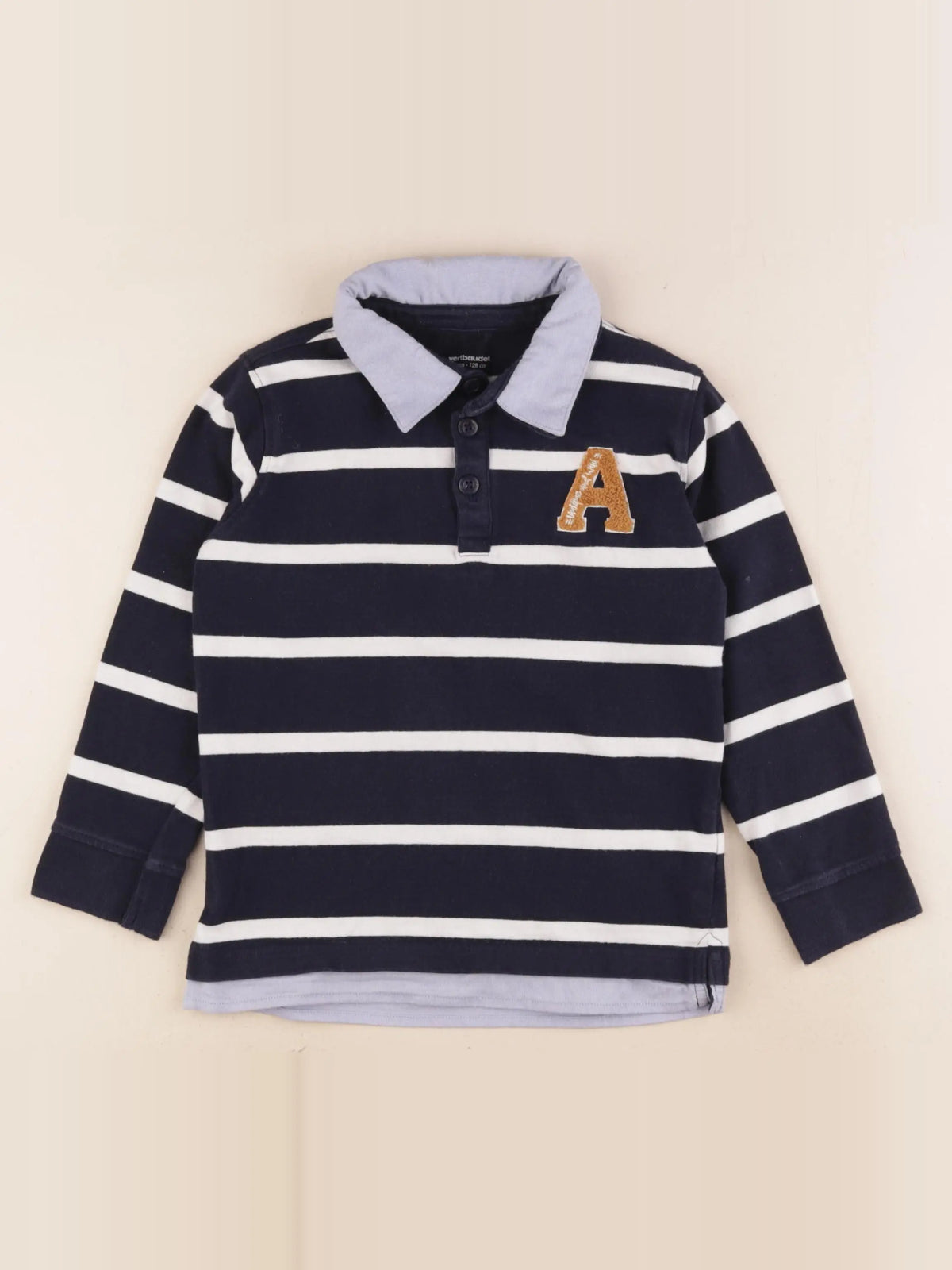 Vertbaudet - polo bleu - 8 ans