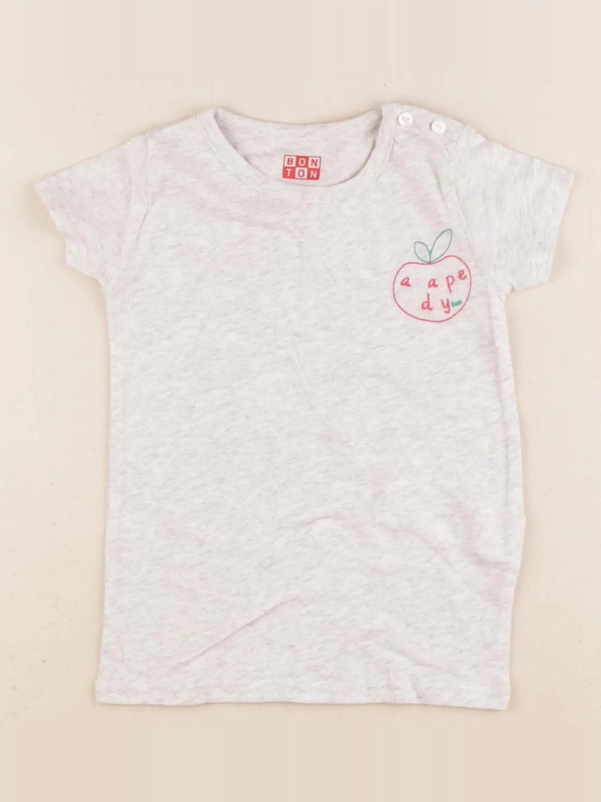 Bonton - tee-shirt gris - 2 ans