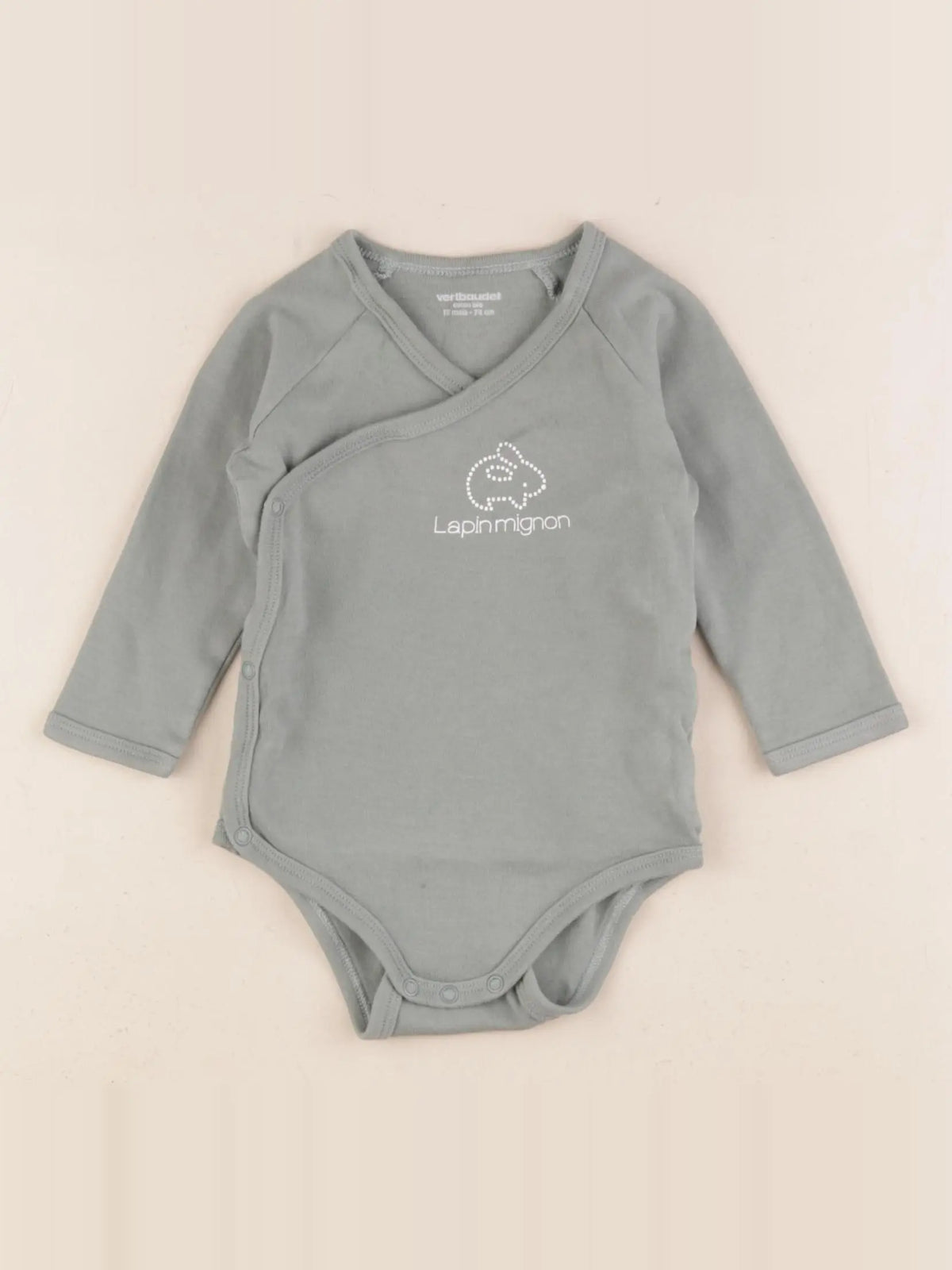 Vertbaudet - body vert - 12 mois