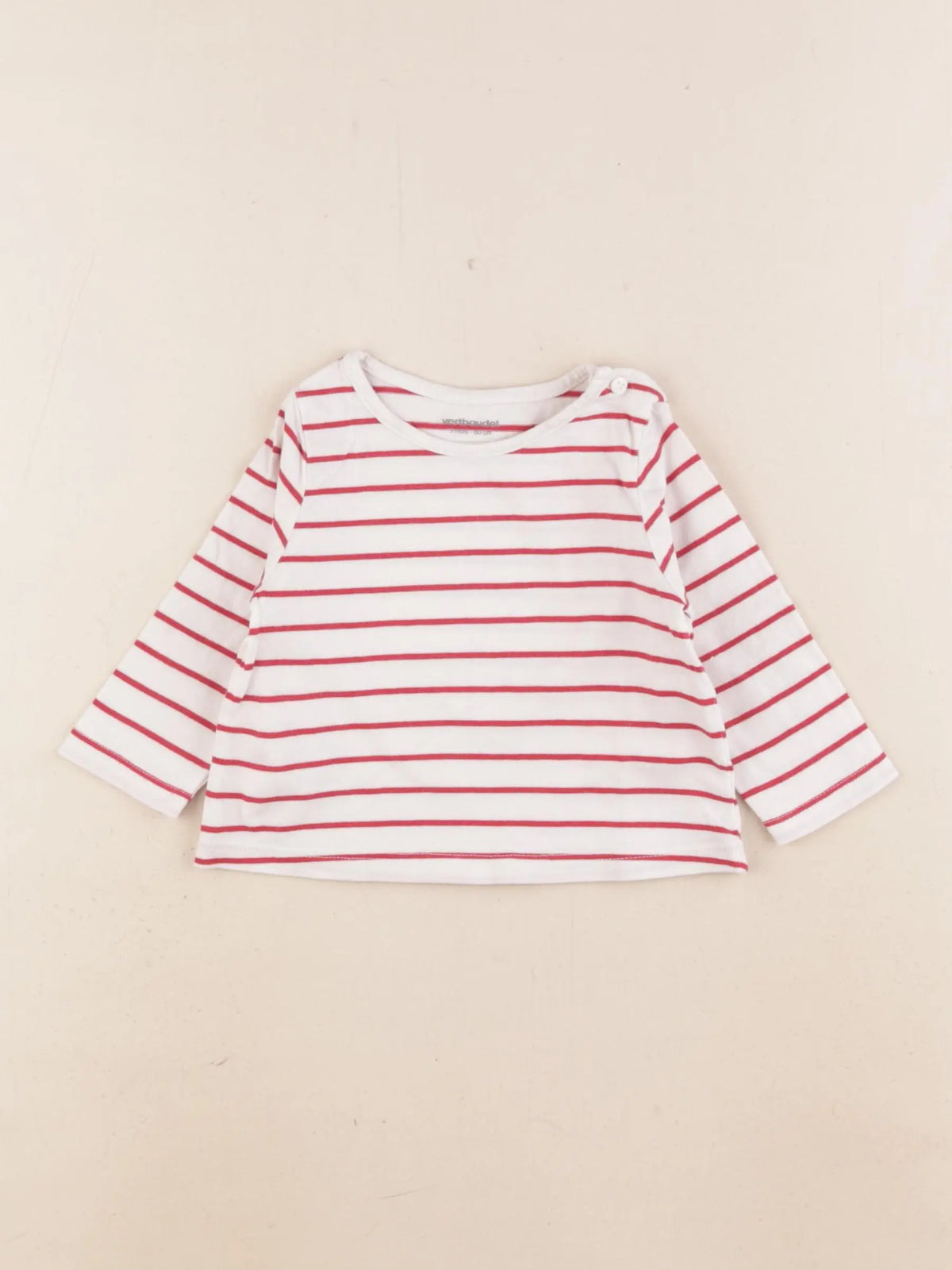 Vertbaudet - tee-shirt rouge - 3 mois