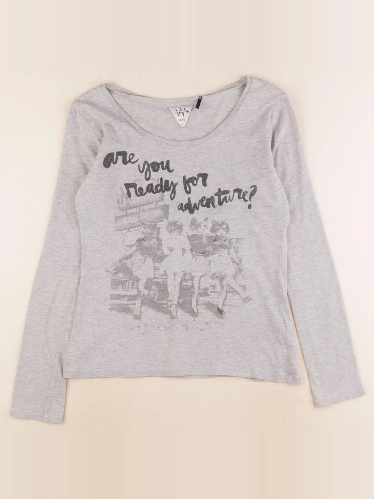IKKS - tee-shirt gris, bronze - 14 ans