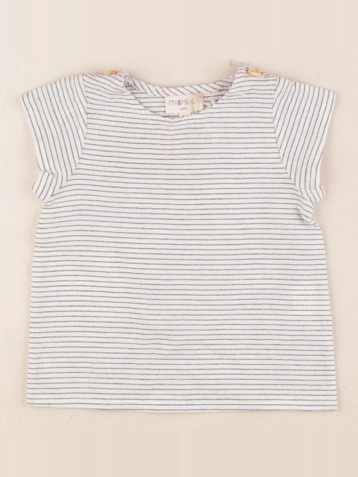 Marsou - blouse beige, bleu - 6 mois