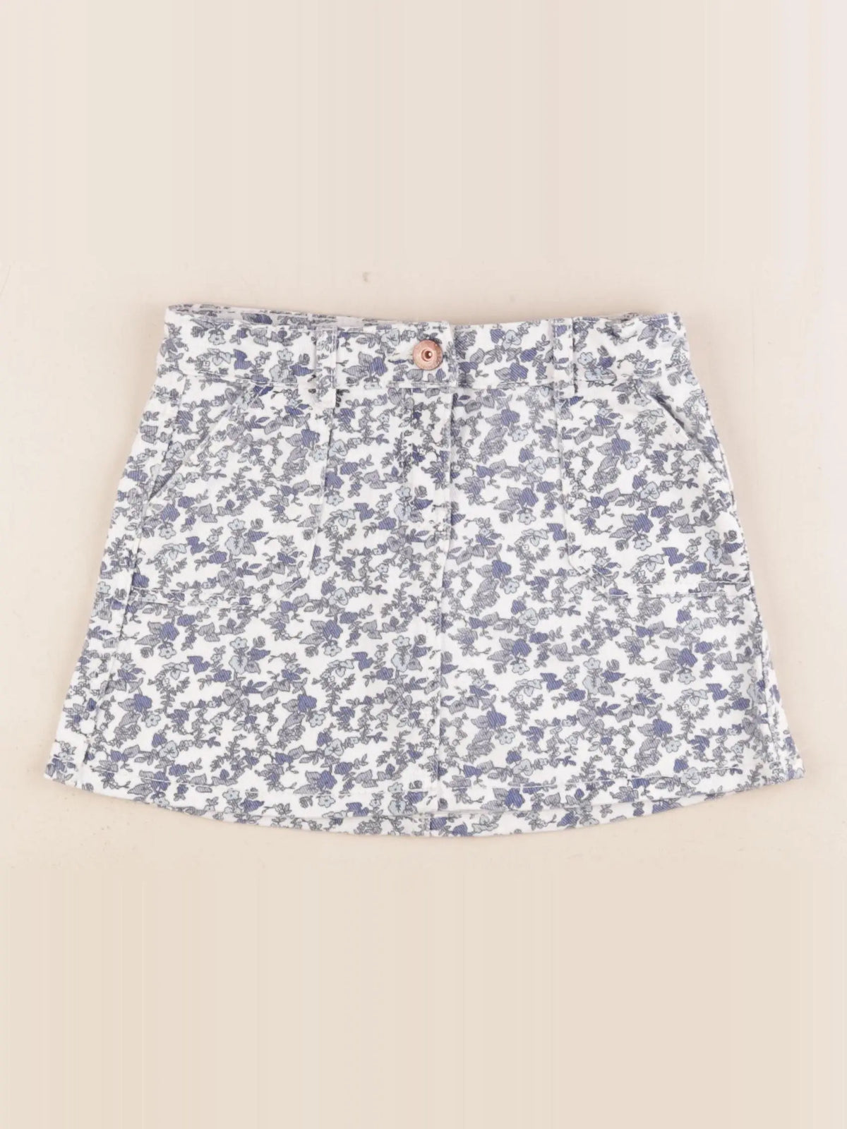 Vertbaudet - jupe blanc, bleu - 5 ans
