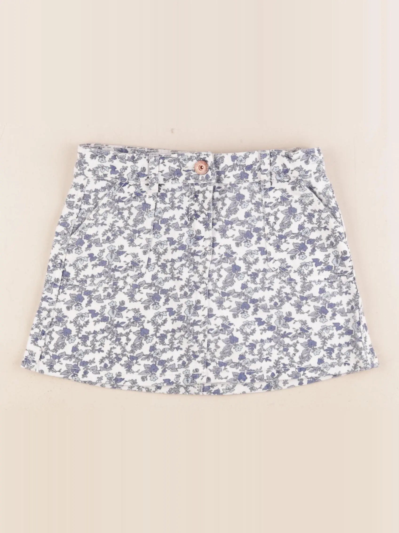 Vertbaudet - jupe blanc, bleu - 5 ans