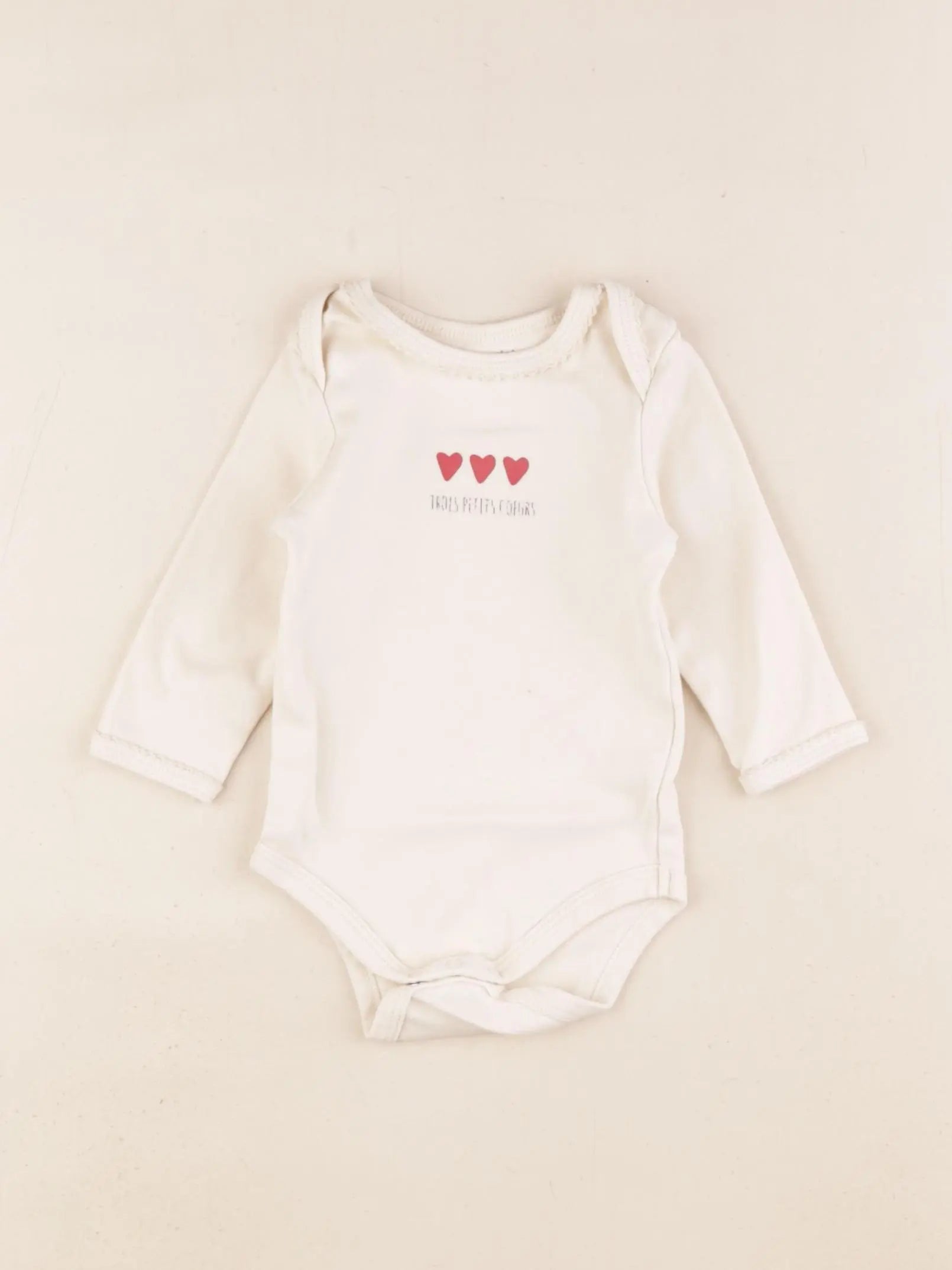Vertbaudet - body beige - 6 mois