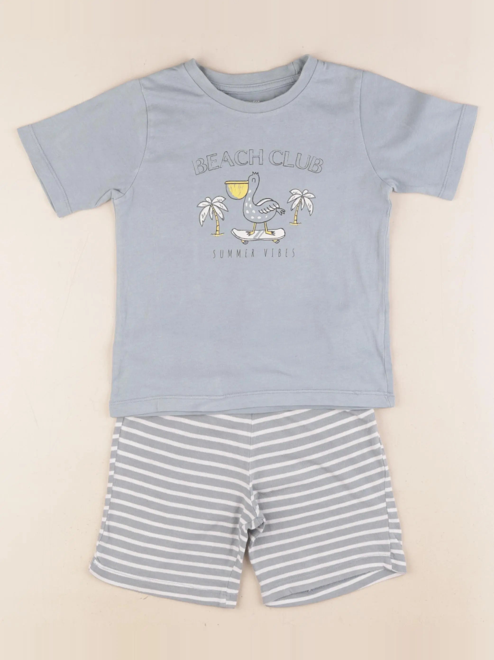 Vertbaudet - pyjama bleu, blanc - 4 ans