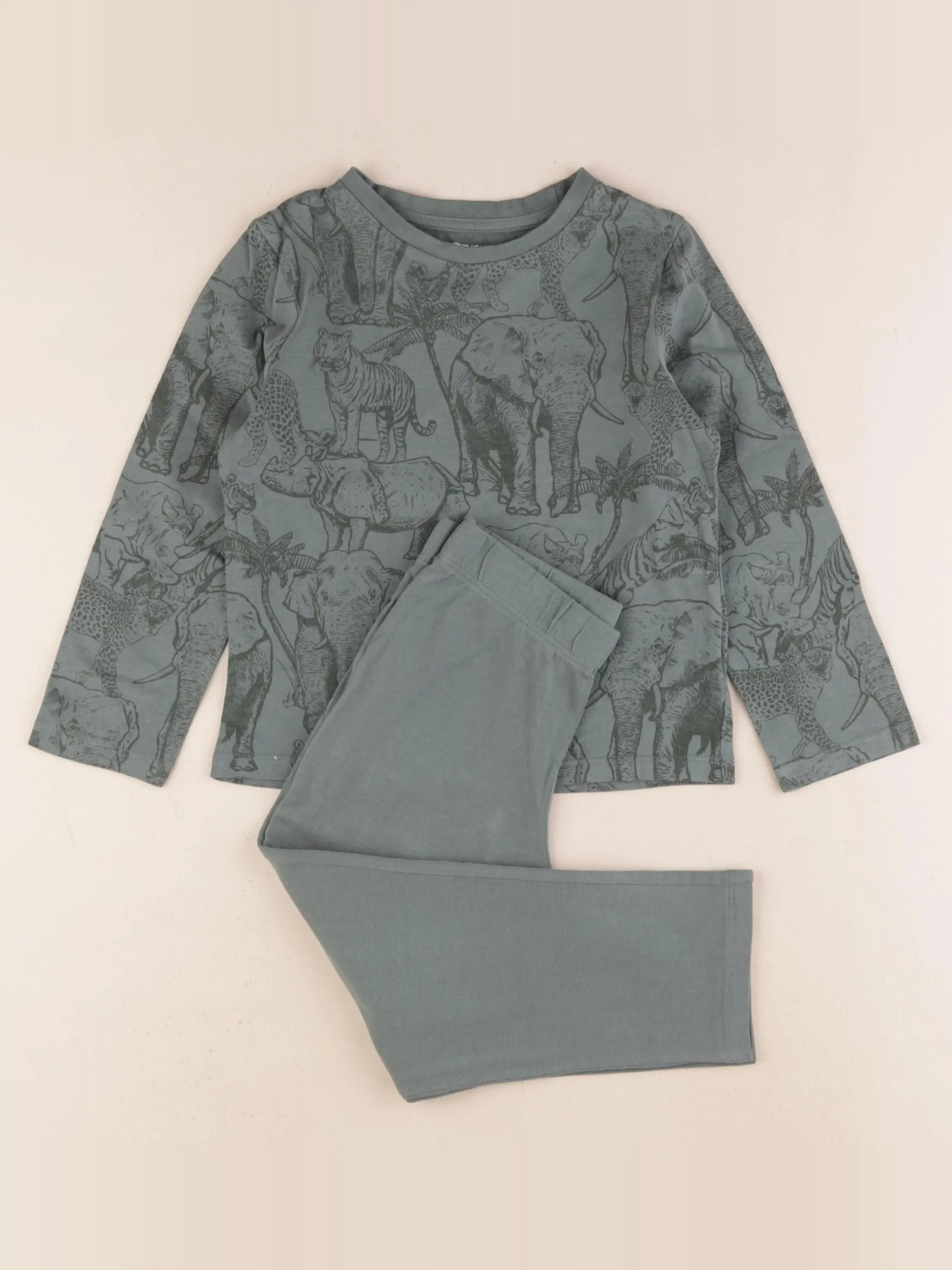 Vertbaudet - pyjama coton vert - 4 ans