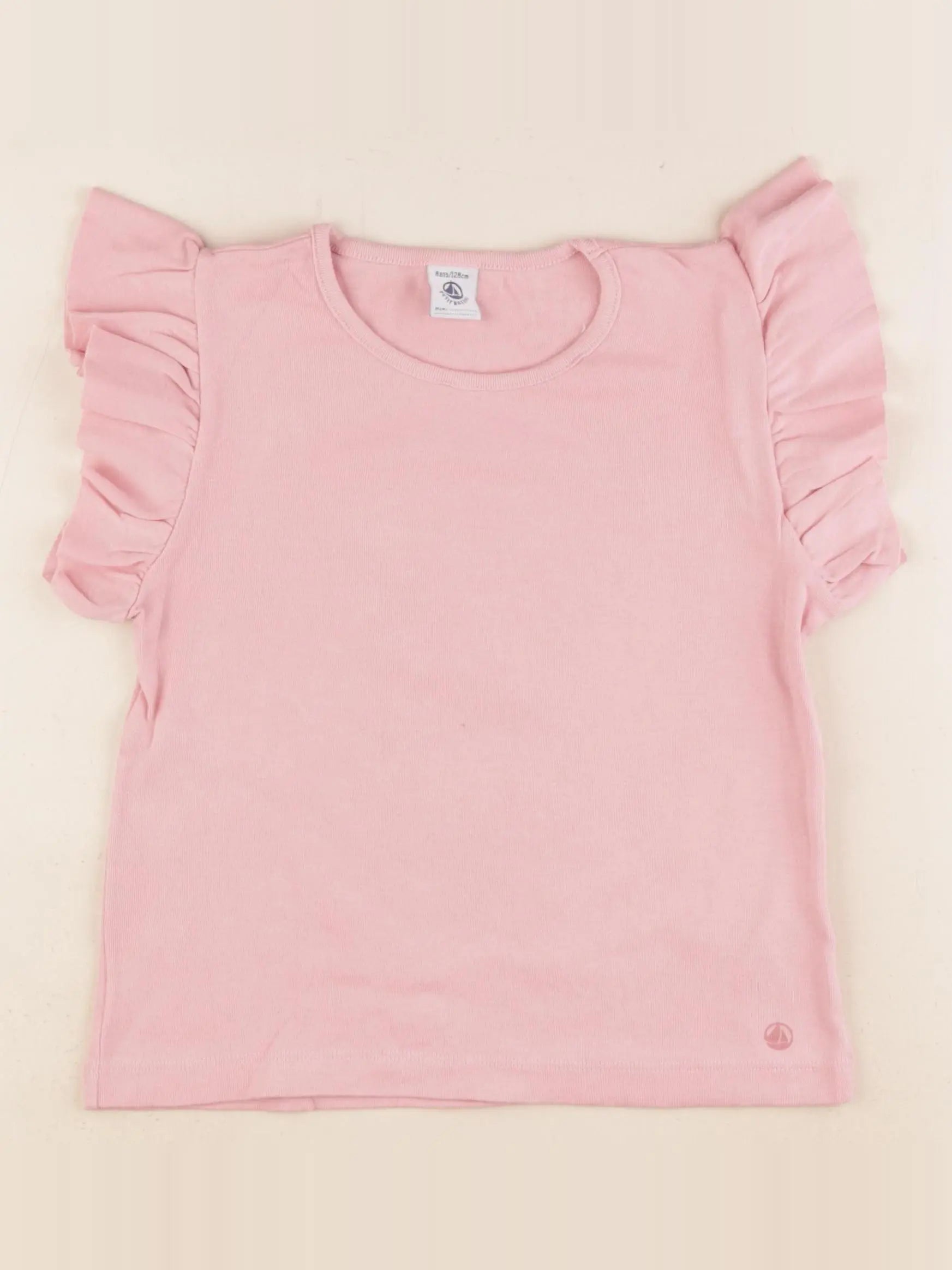 Petit Bateau - tee-shirt rose - 8 ans
