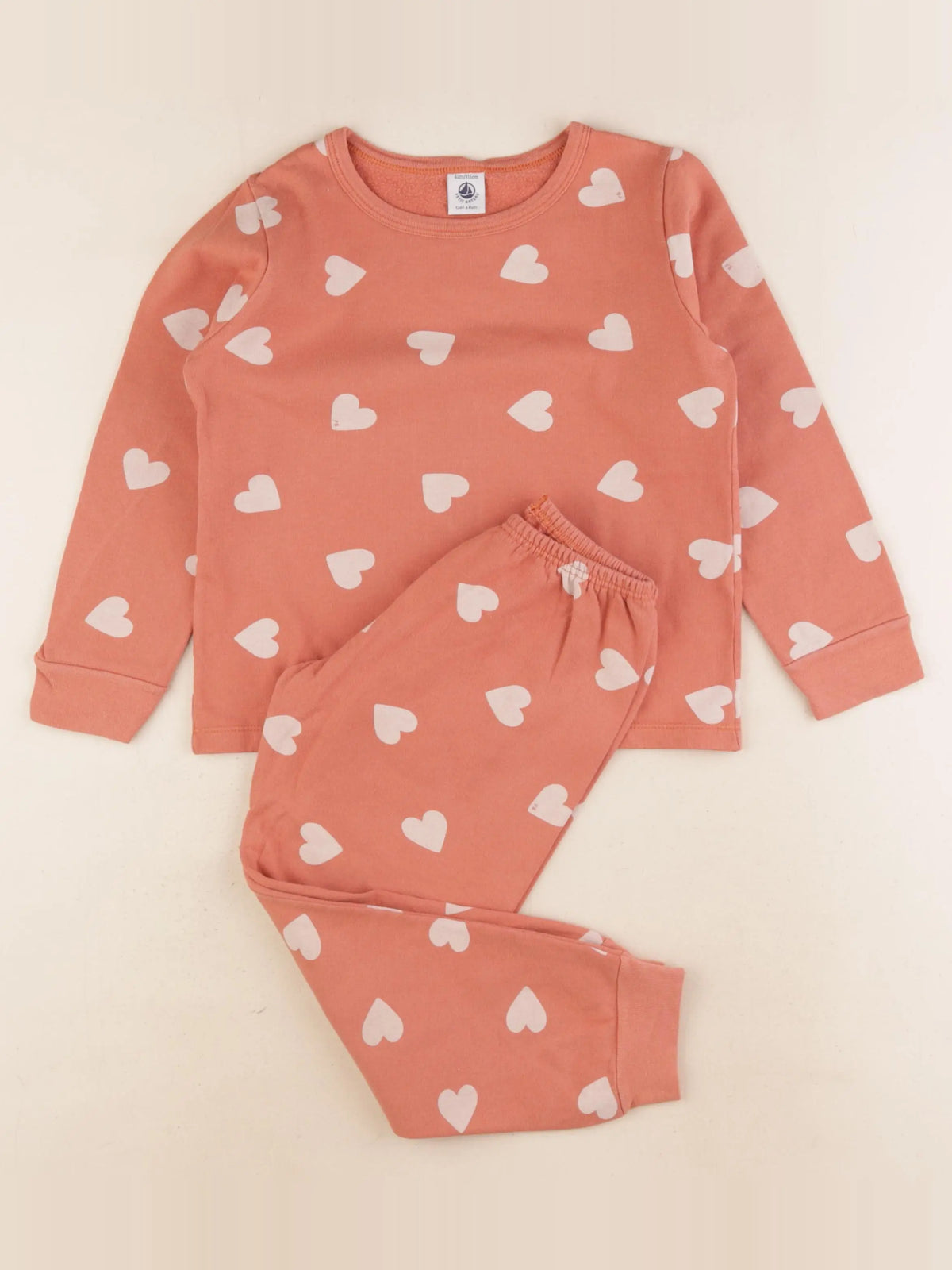 Petit Bateau - pyjama coton orange - 6 ans