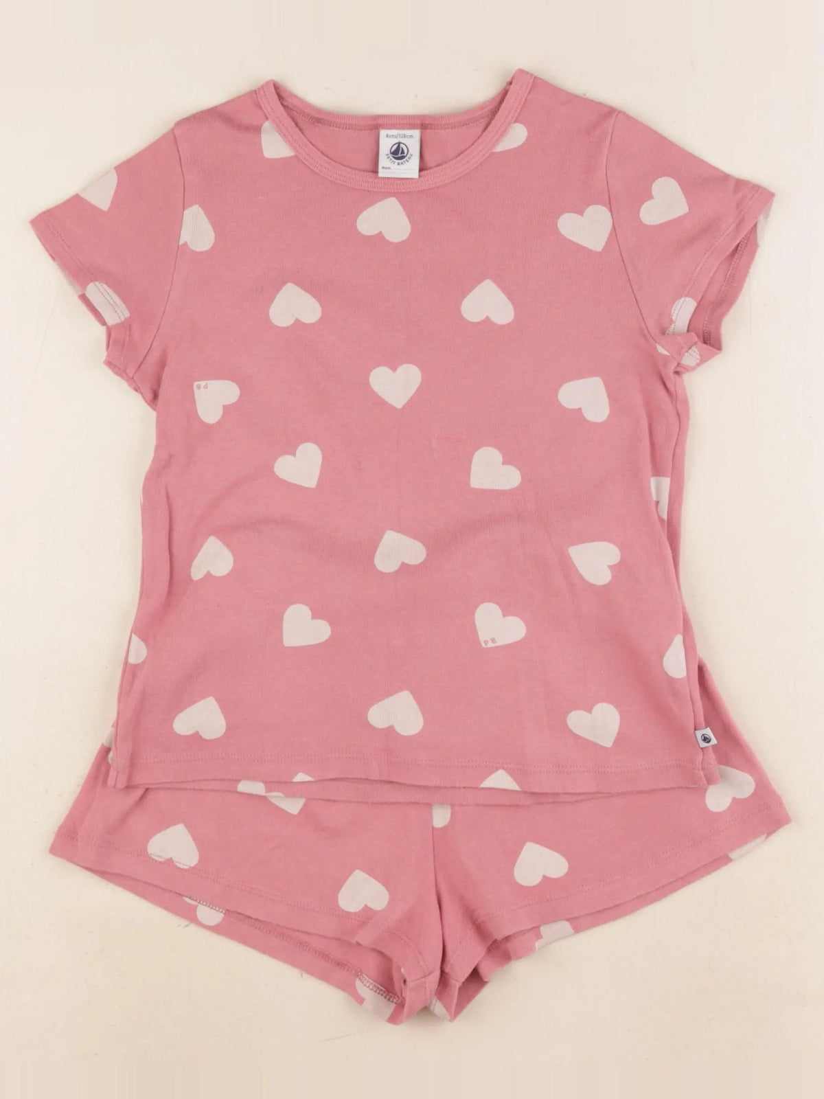 Petit Bateau - pyjama coton rose - 8 ans