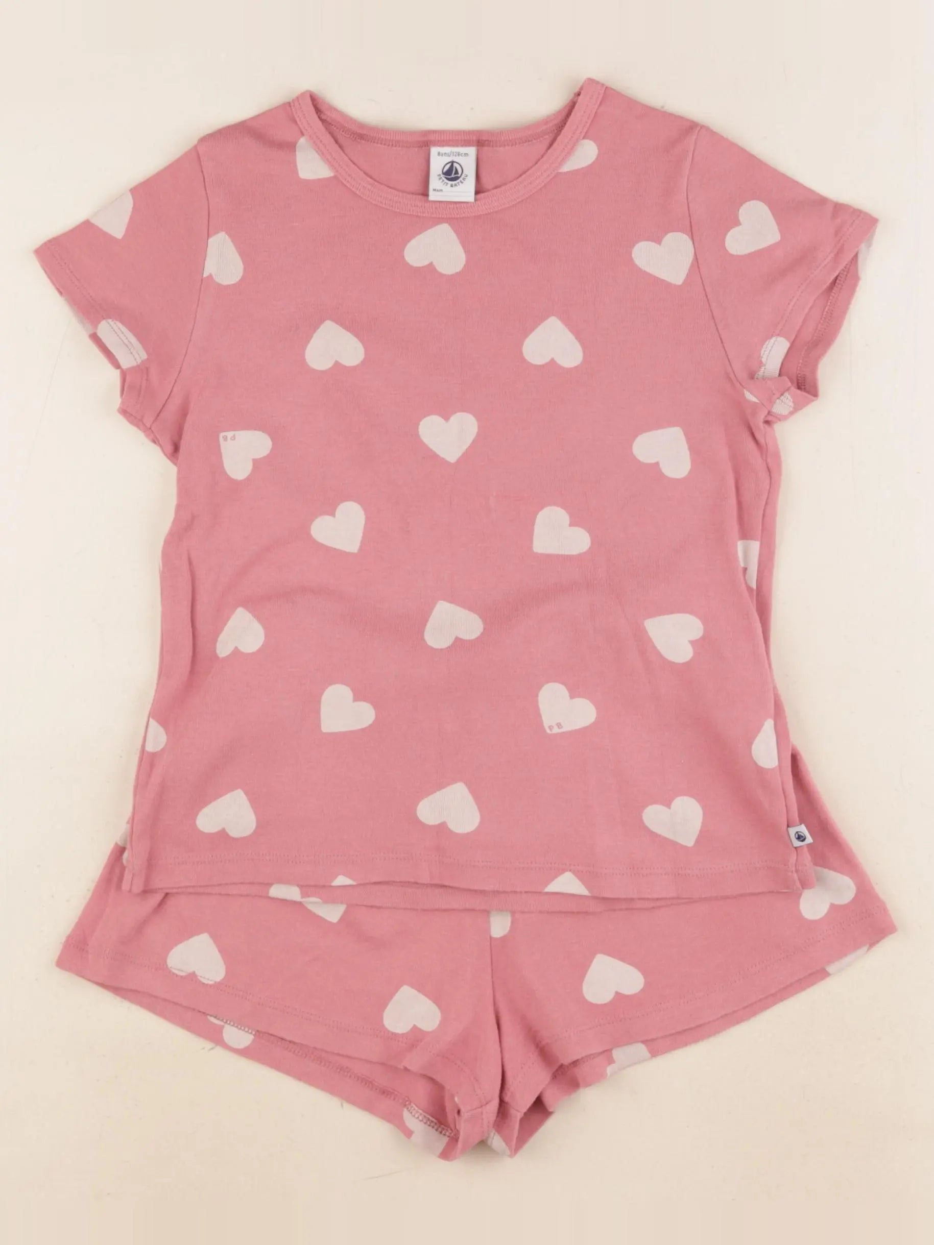 Petit Bateau - pyjama coton rose - 8 ans