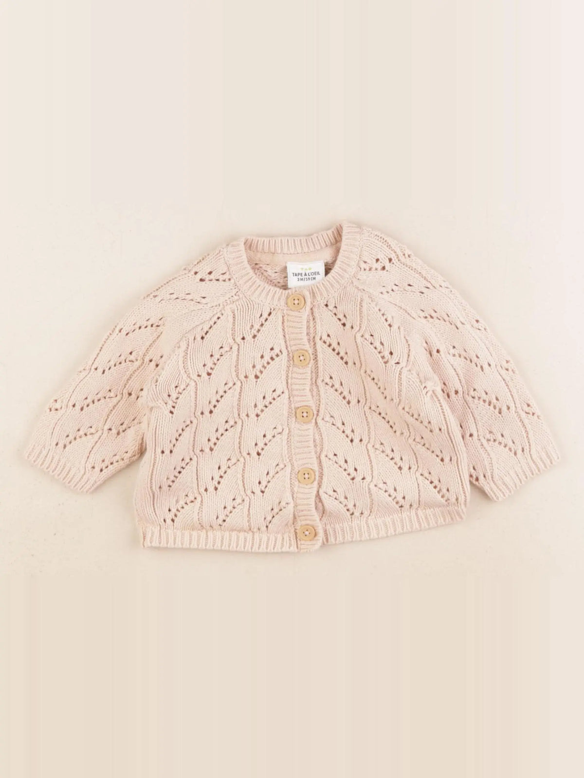 Tape à l'oeil - gilet beige - 3 mois
