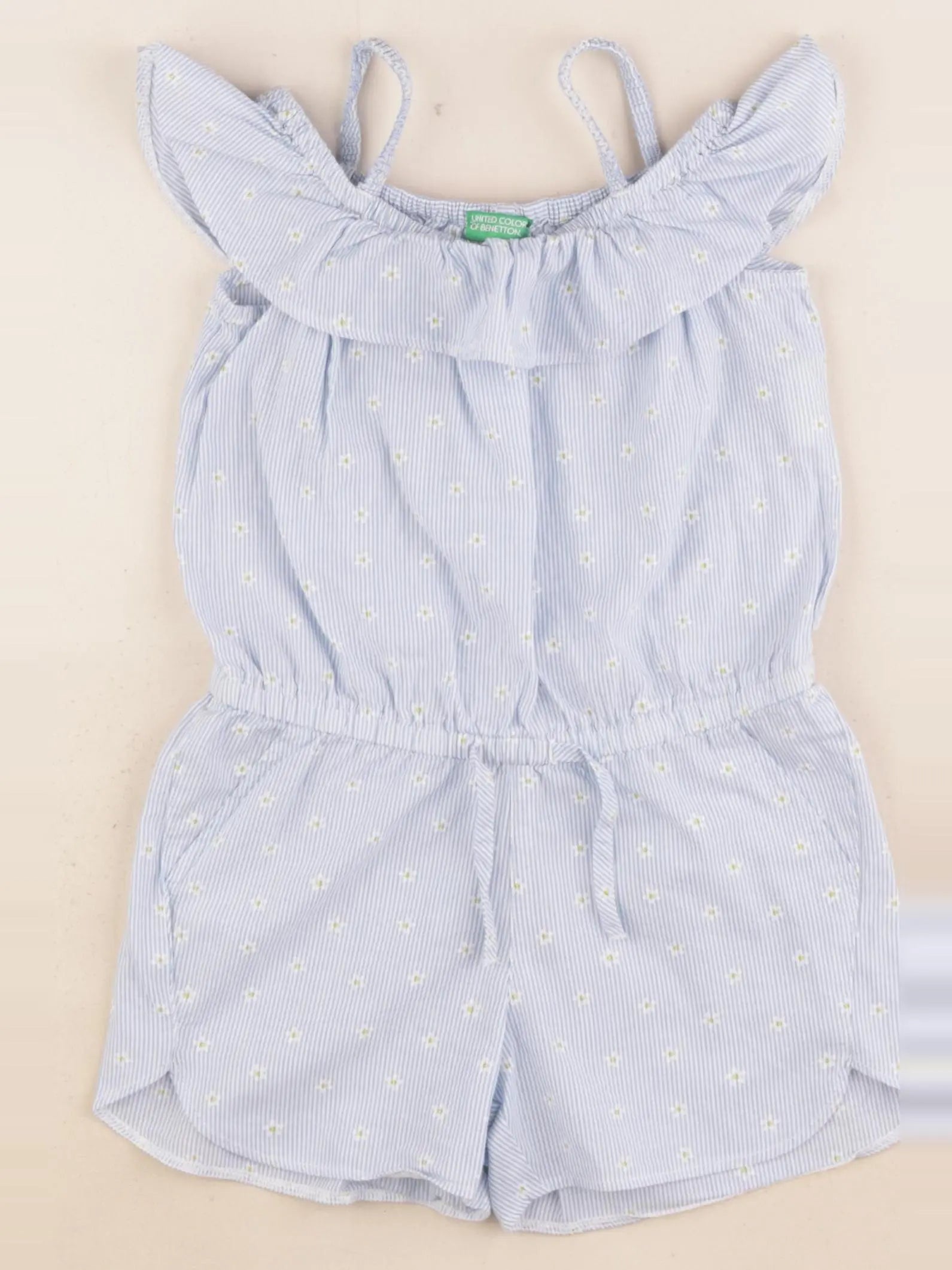 Benetton - combinaison bleu, blanc, jaune - 2 ans