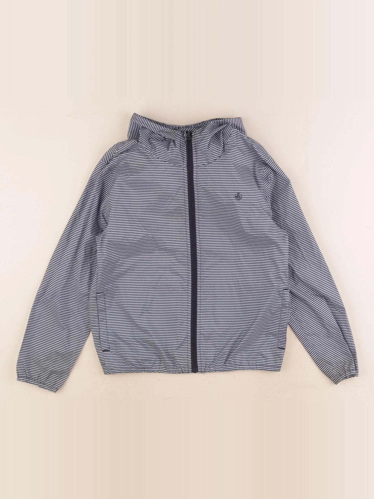 Petit Bateau - coupe-vent bleu - 8 ans
