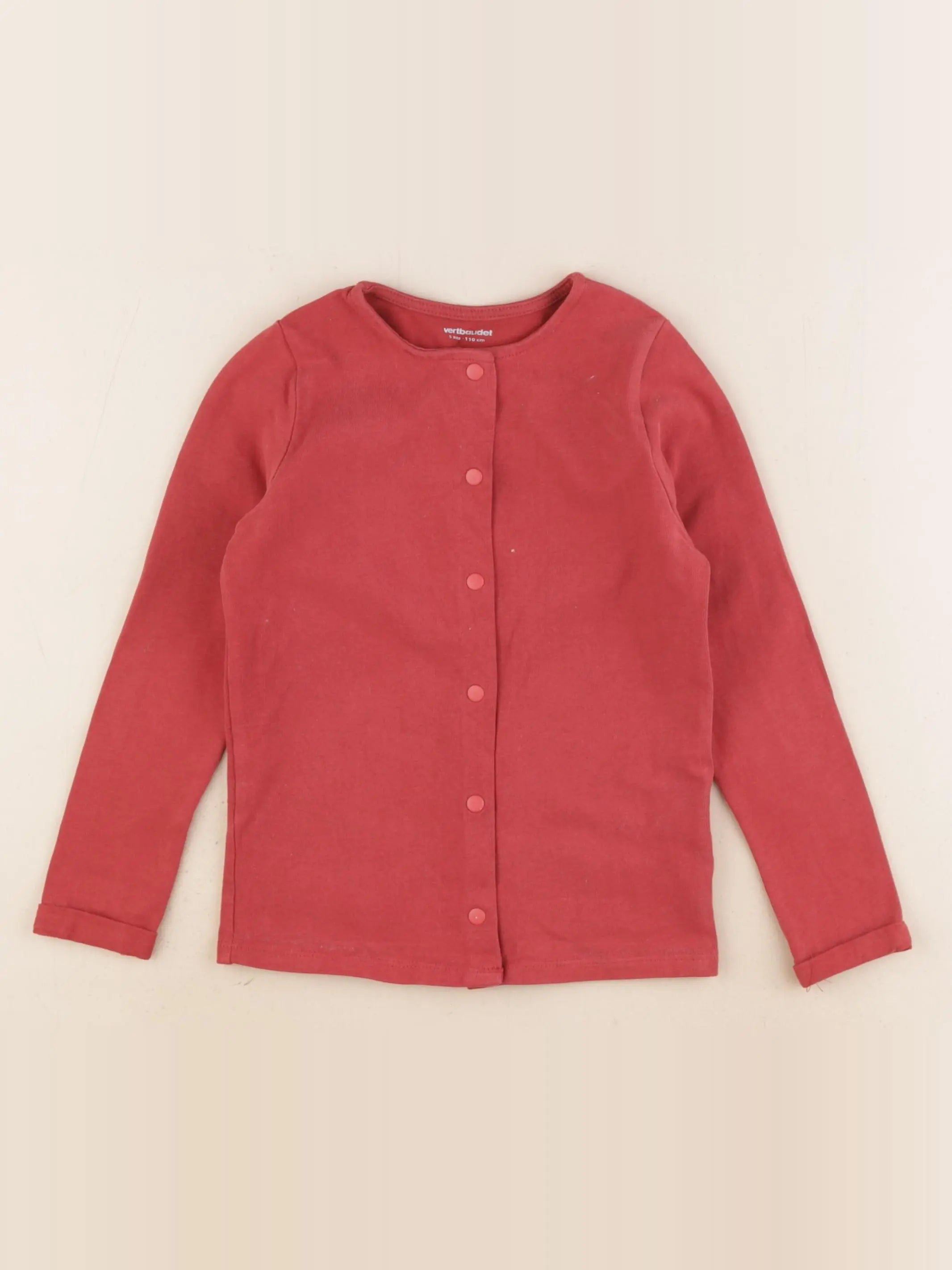 Vertbaudet - gilet rouge - 5 ans