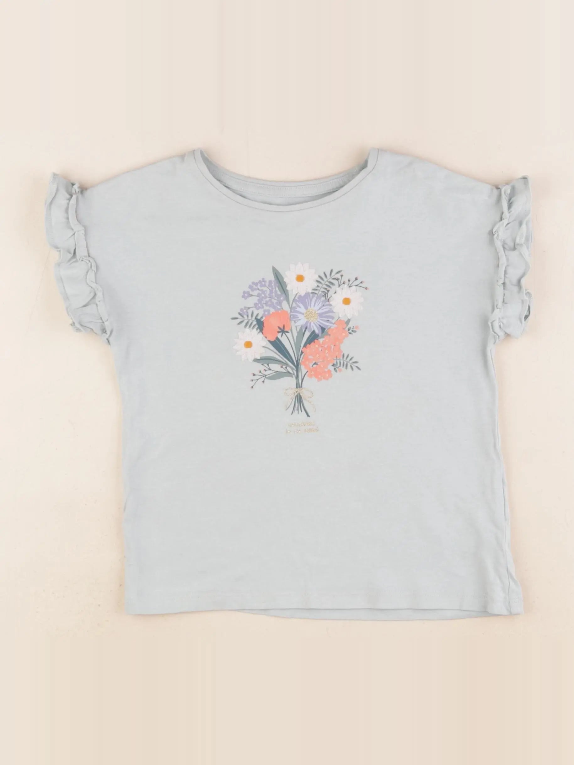 Vertbaudet - tee-shirt bleu - 4 ans