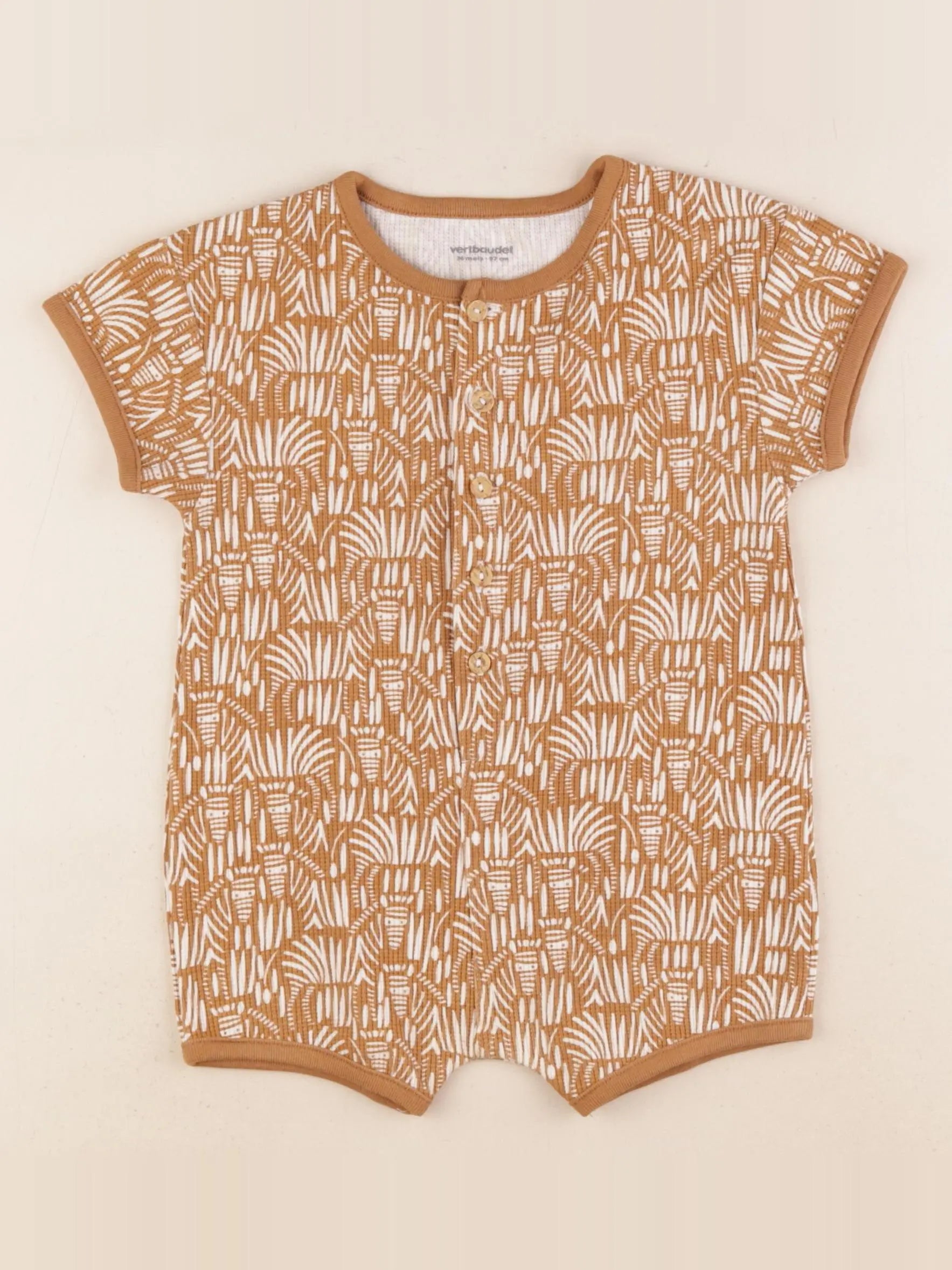 Vertbaudet - combinaison marron - 36 mois