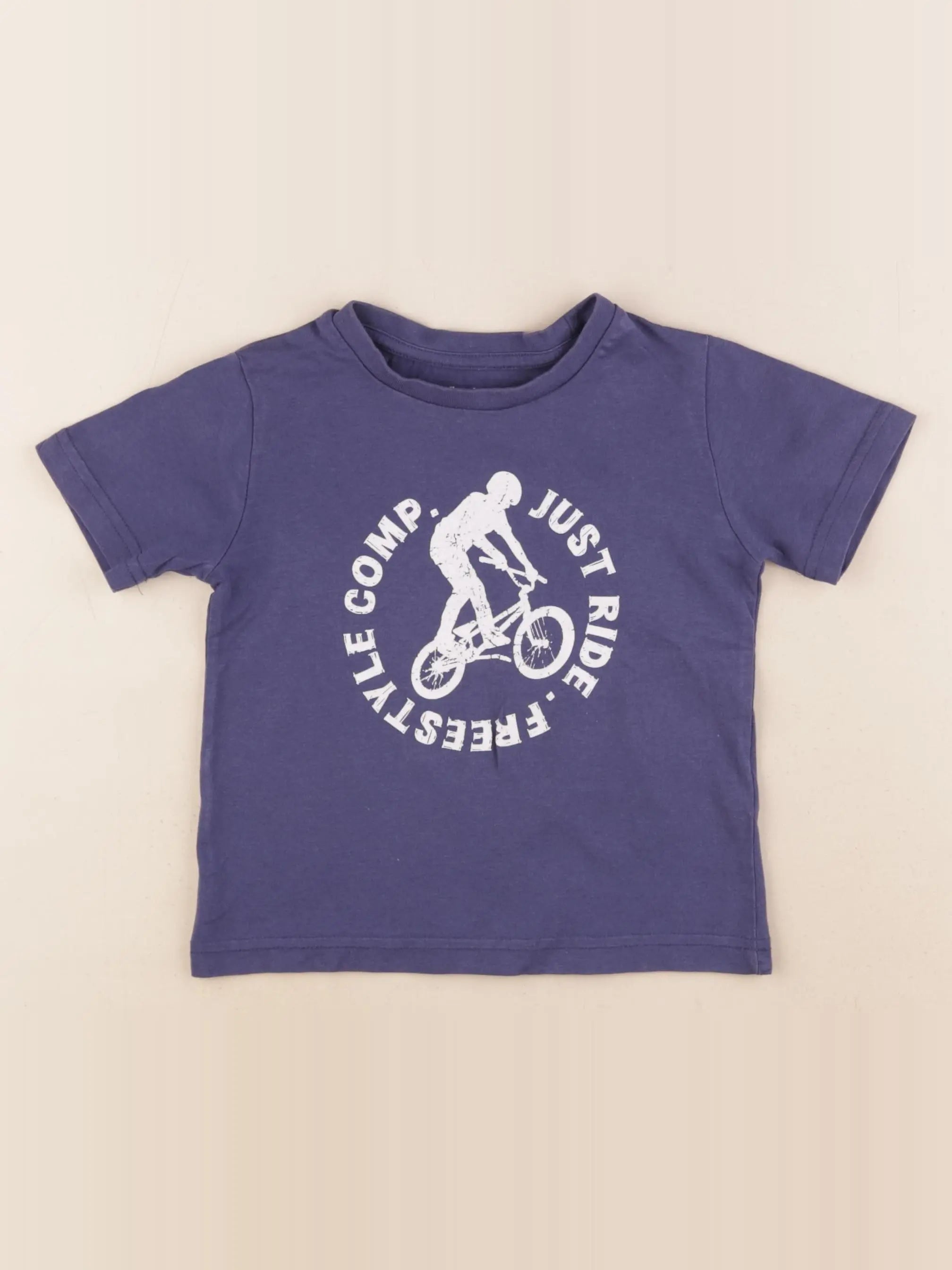 Vertbaudet - tee-shirt bleu - 4 ans