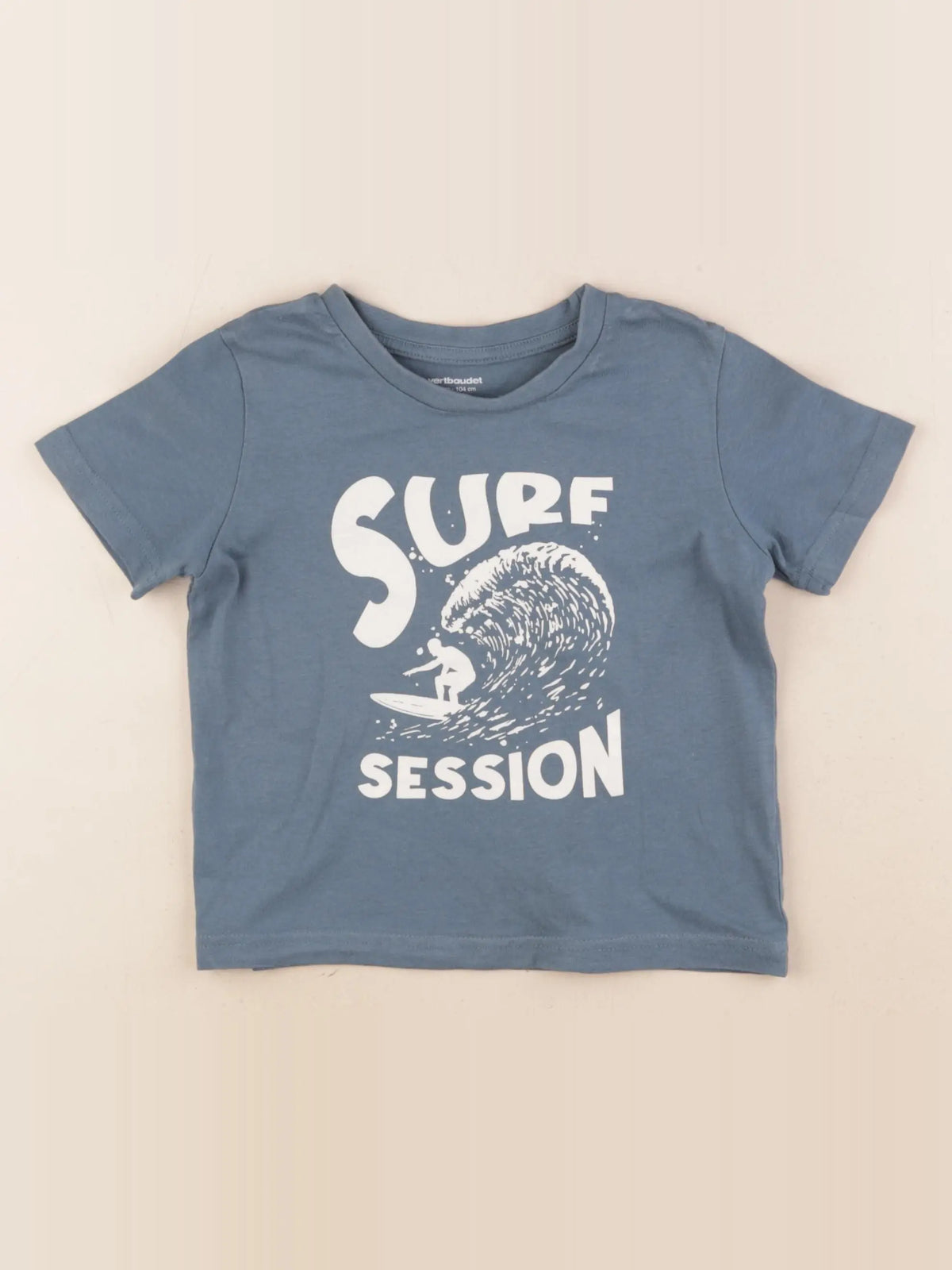 Vertbaudet - tee-shirt bleu - 4 ans