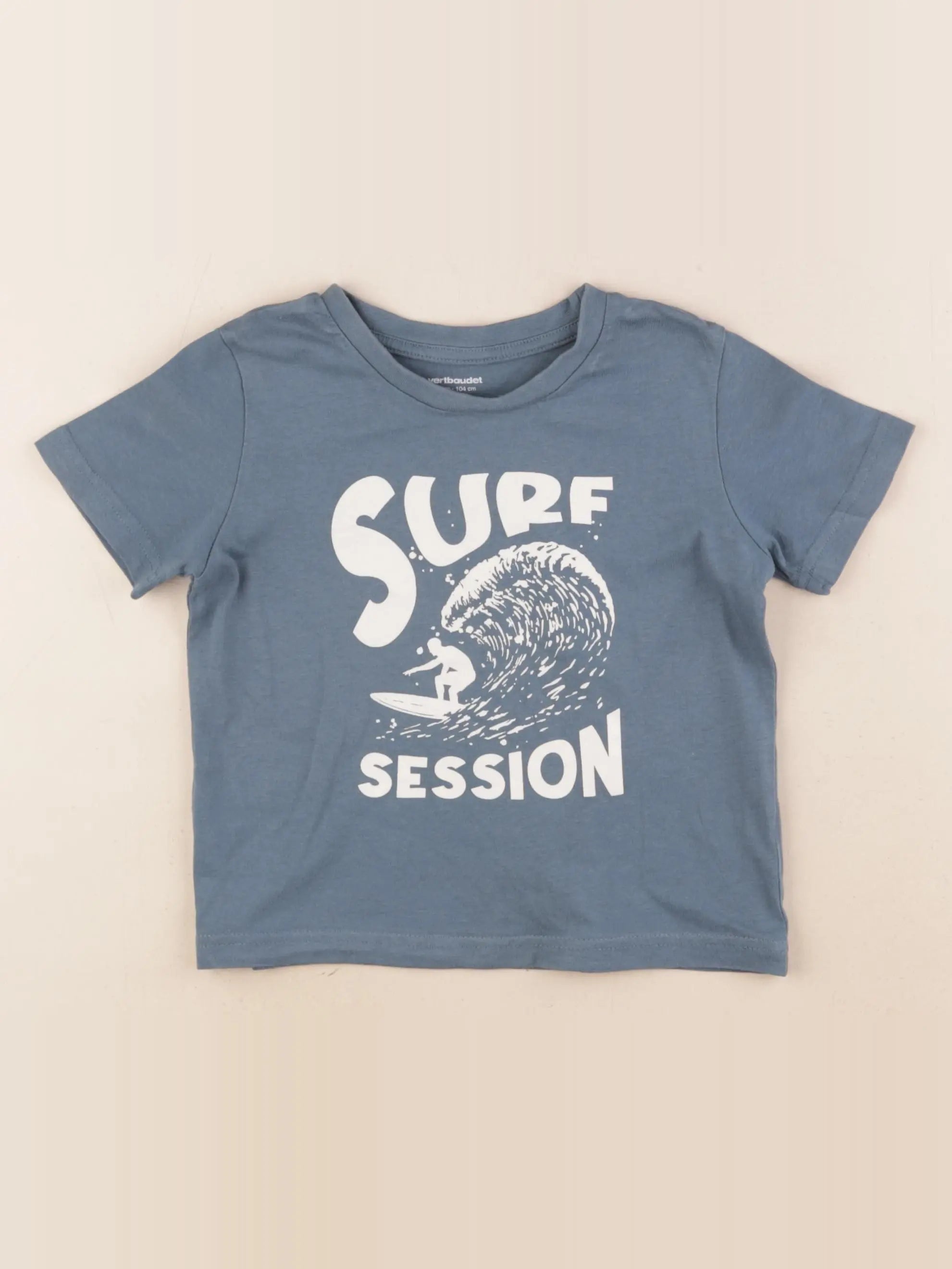 Vertbaudet - tee-shirt bleu - 4 ans