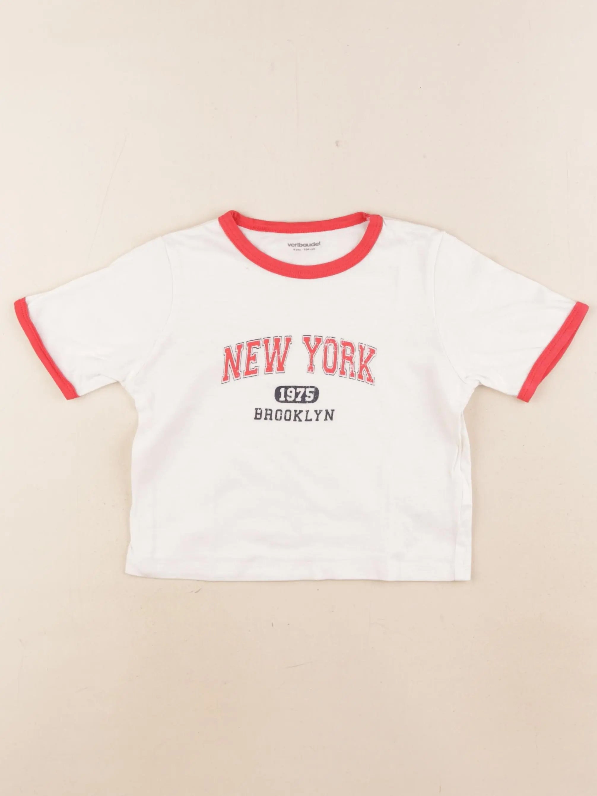 Vertbaudet - tee-shirt blanc - 4 ans