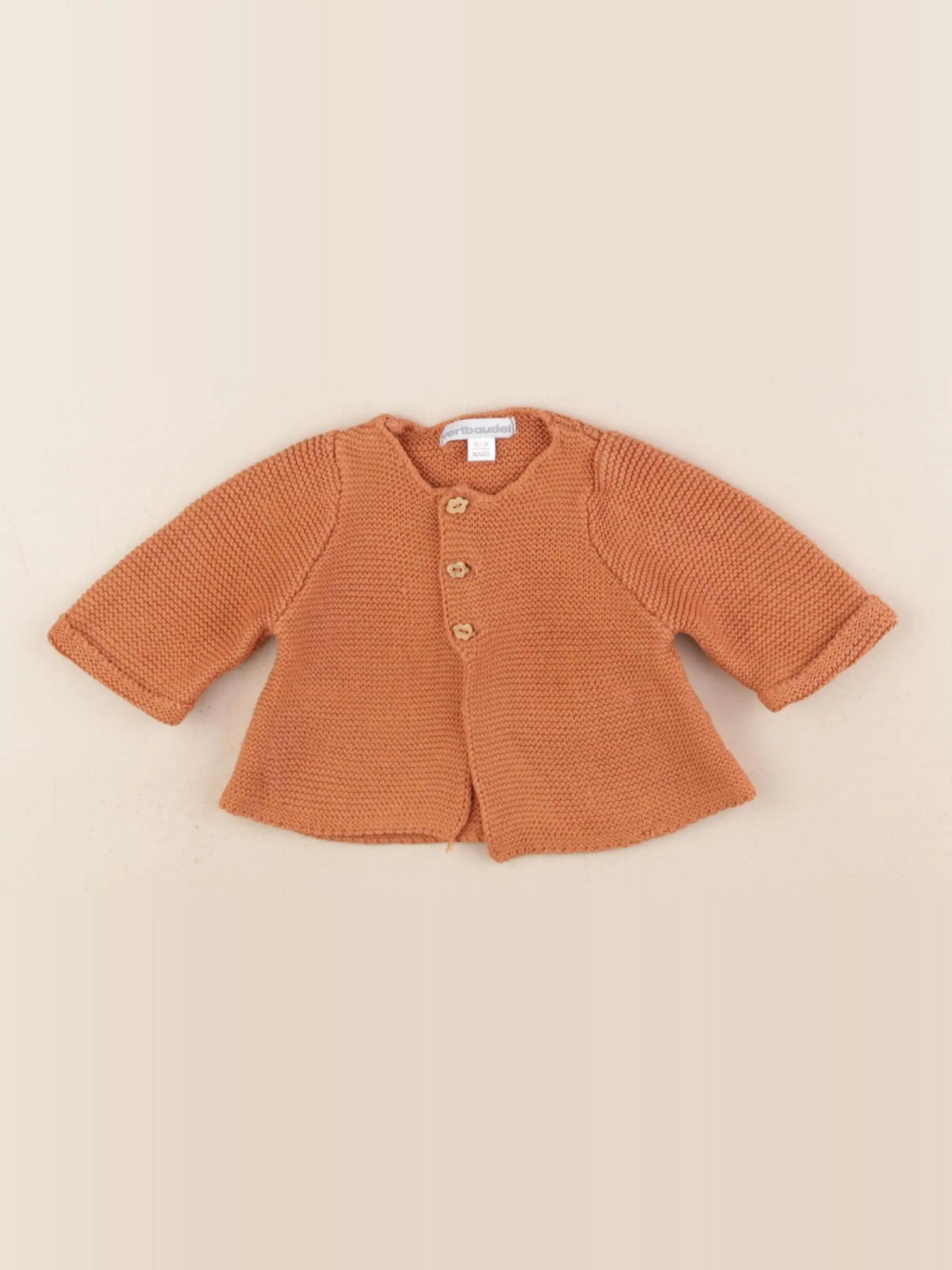 Vertbaudet - gilet orange - 0 mois