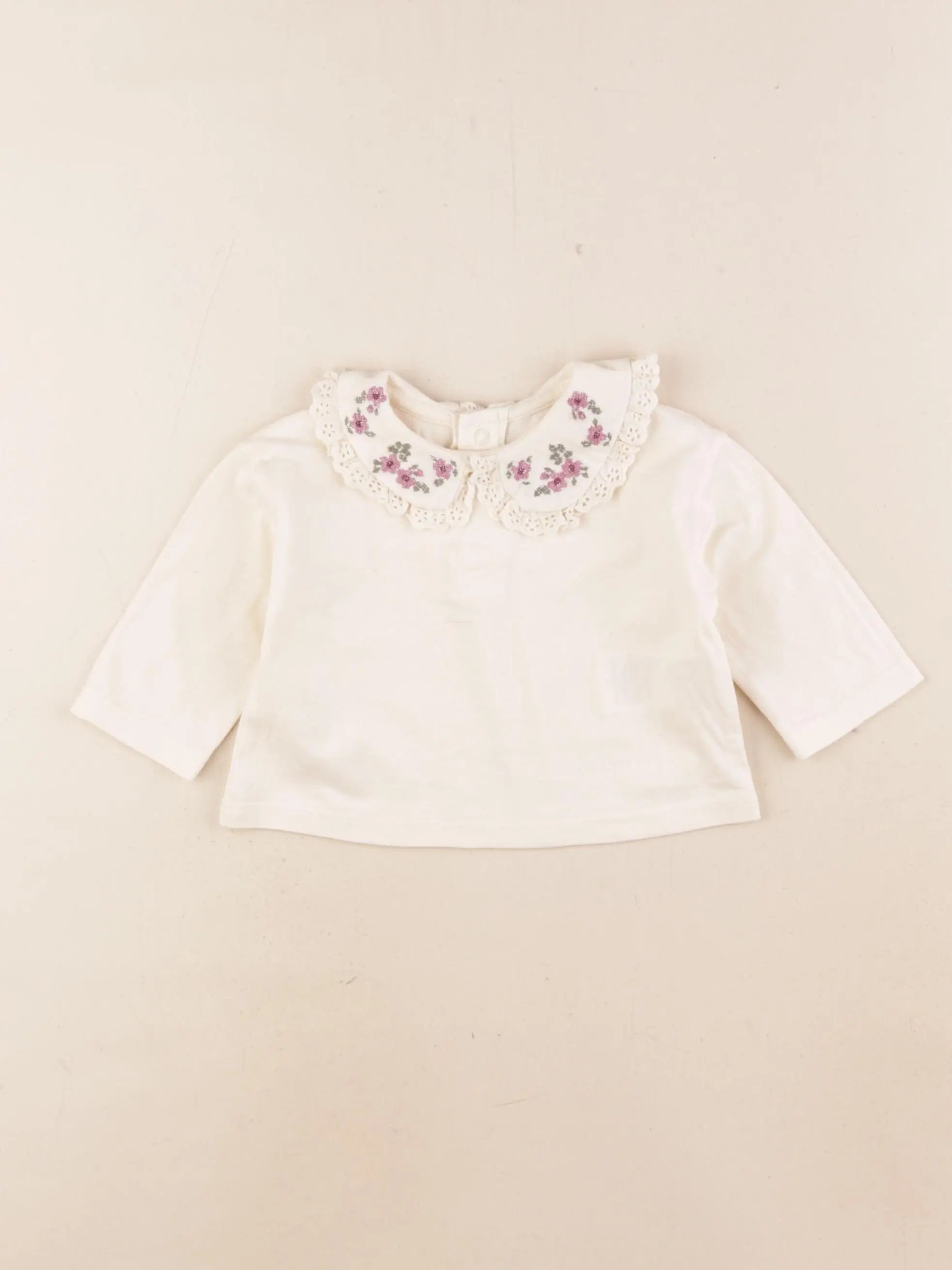 Vertbaudet - tee-shirt beige - 3 mois