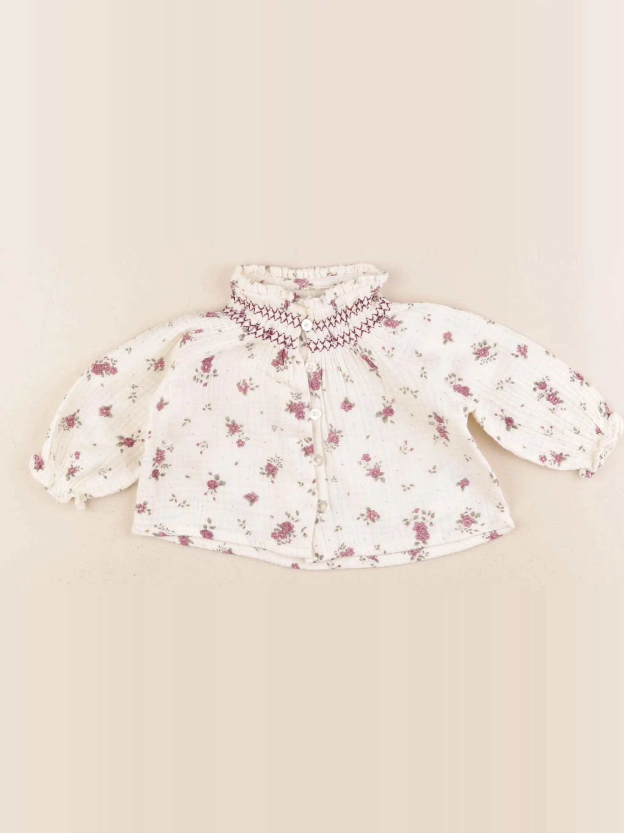 Vertbaudet - blouse beige - 3 mois