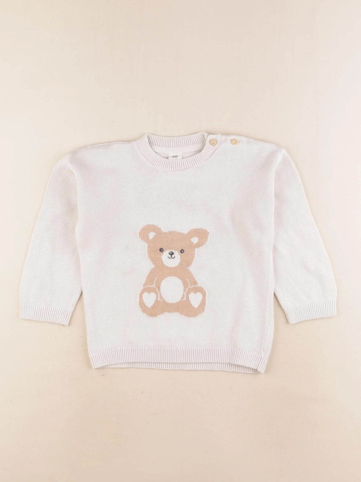 H&M - pull beige - 3/4 ans