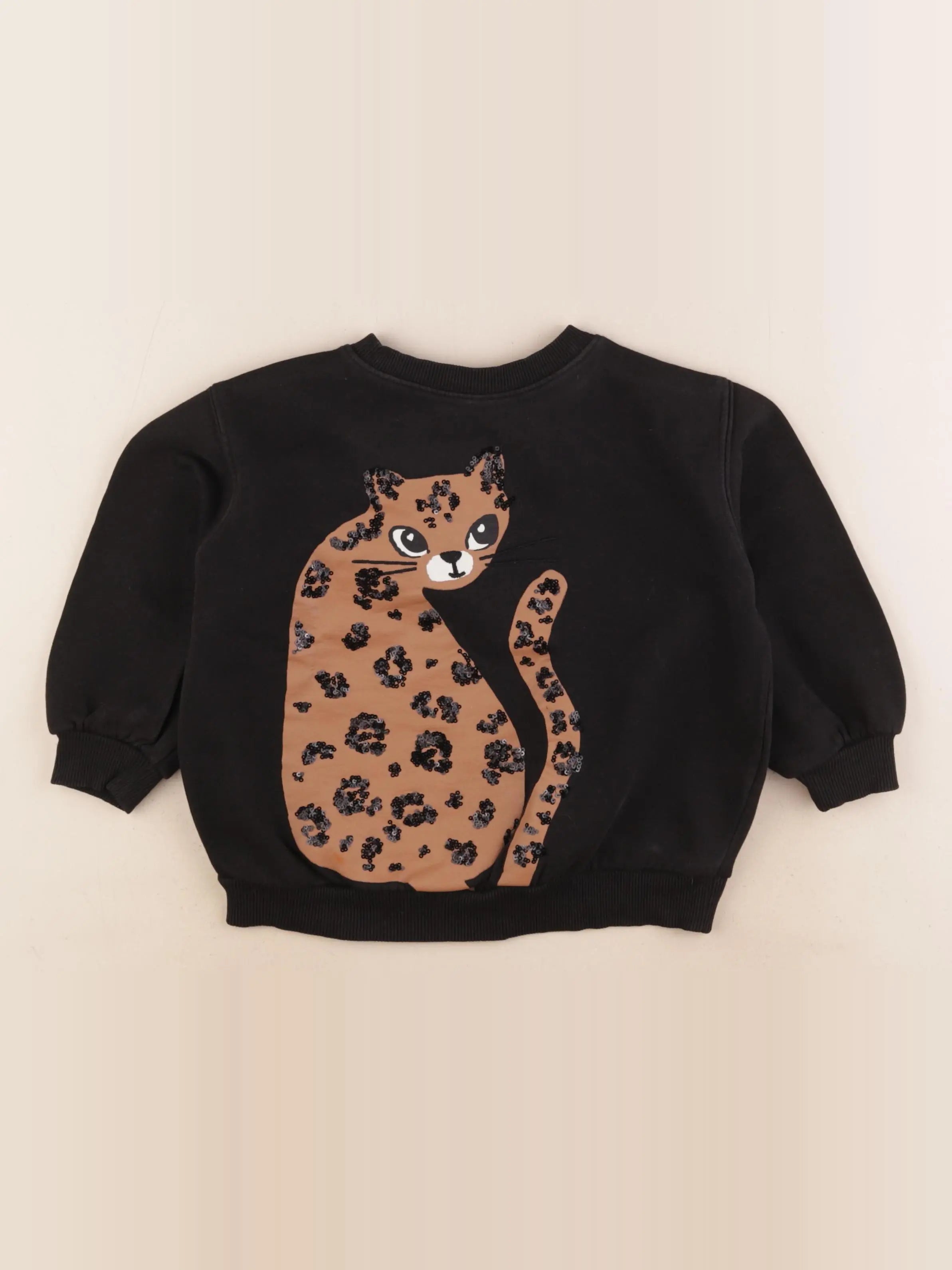 H&M - sweat noir - 3/4 ans