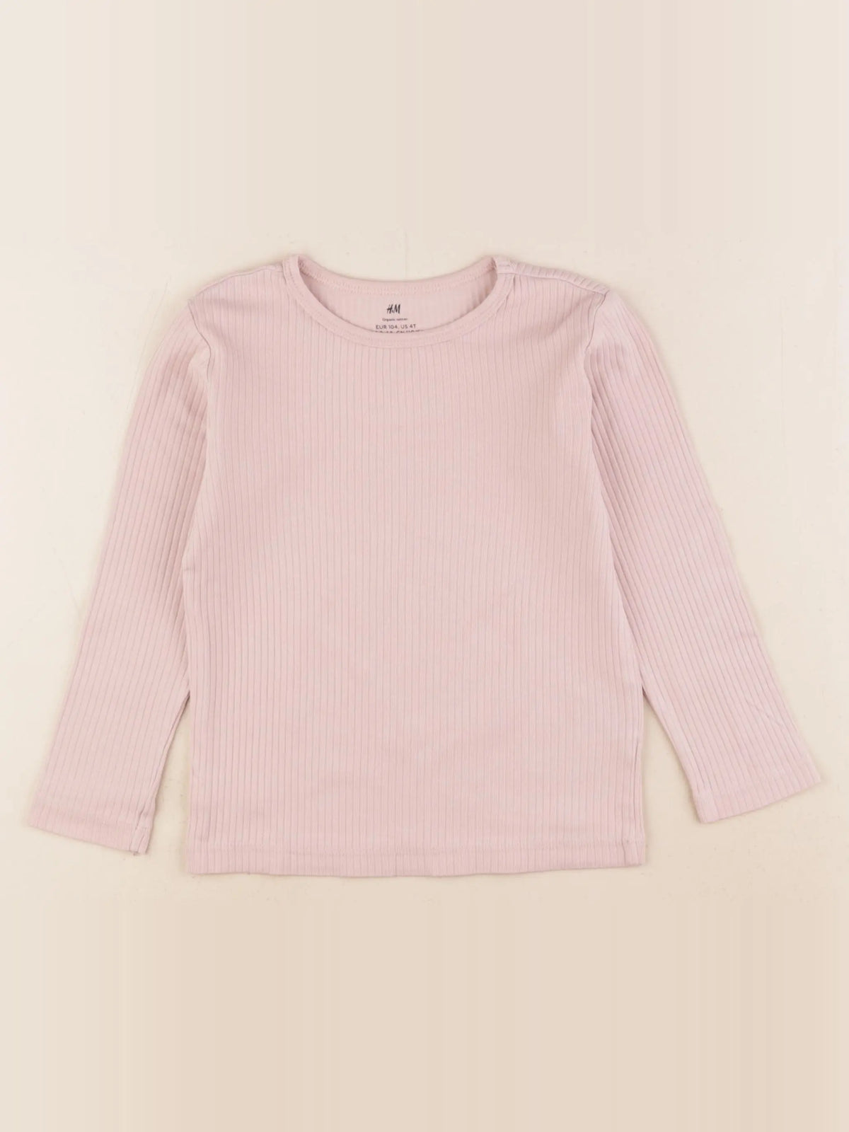 H&M - tee-shirt rose - 3/4 ans