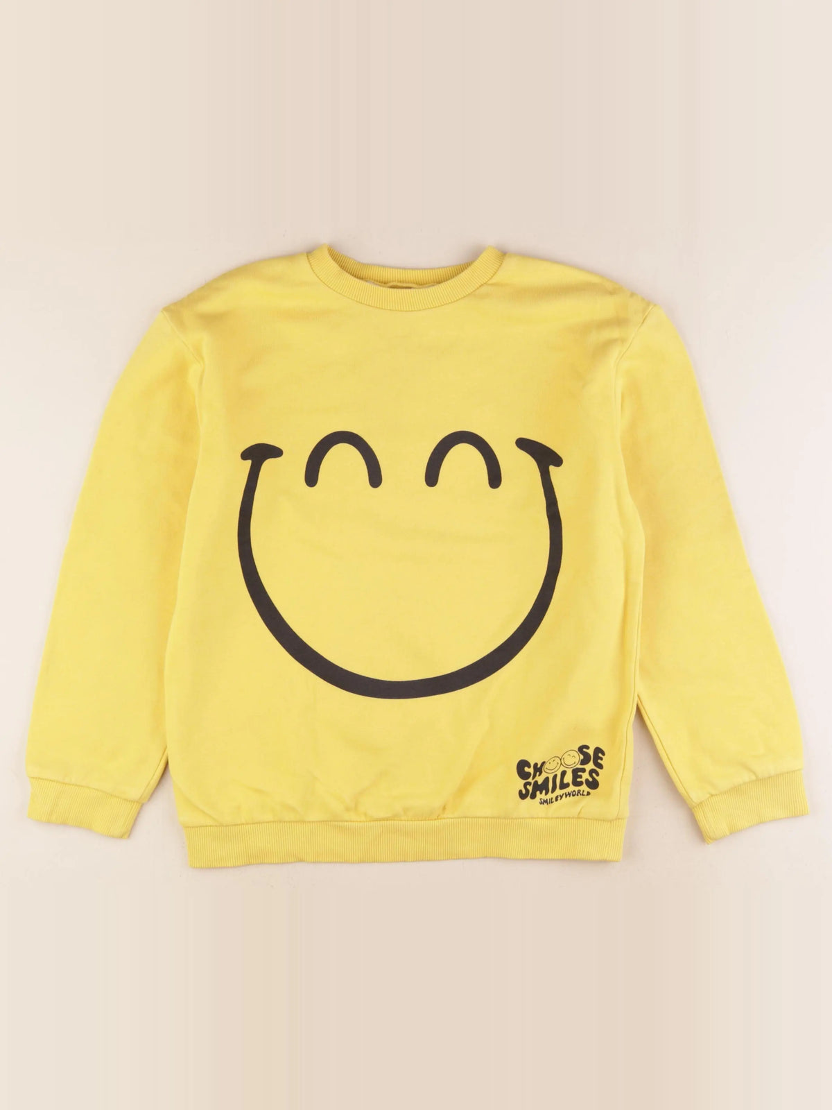H&M - sweat jaune - 8/10 ans