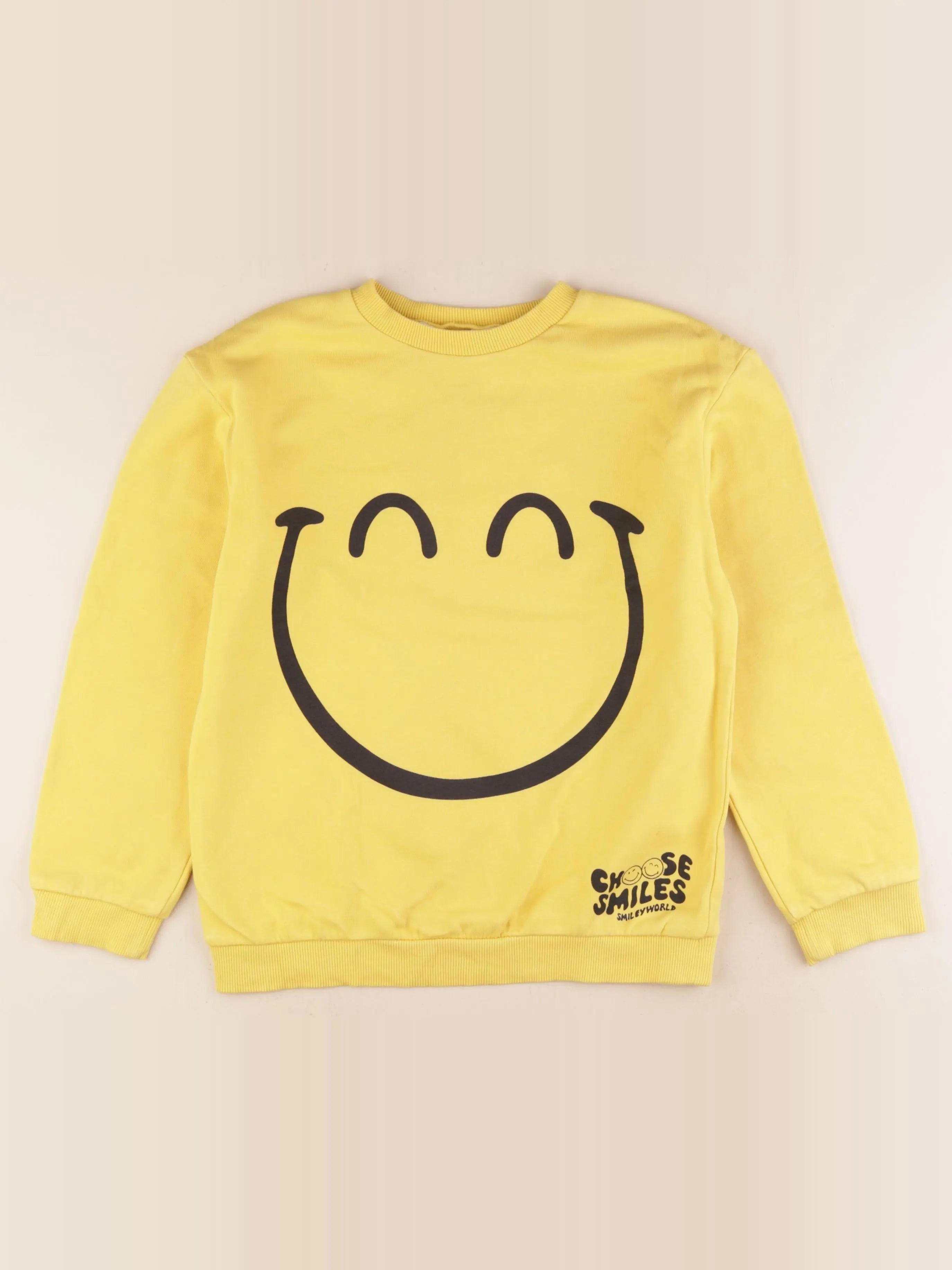 H&M - sweat jaune - 8/10 ans