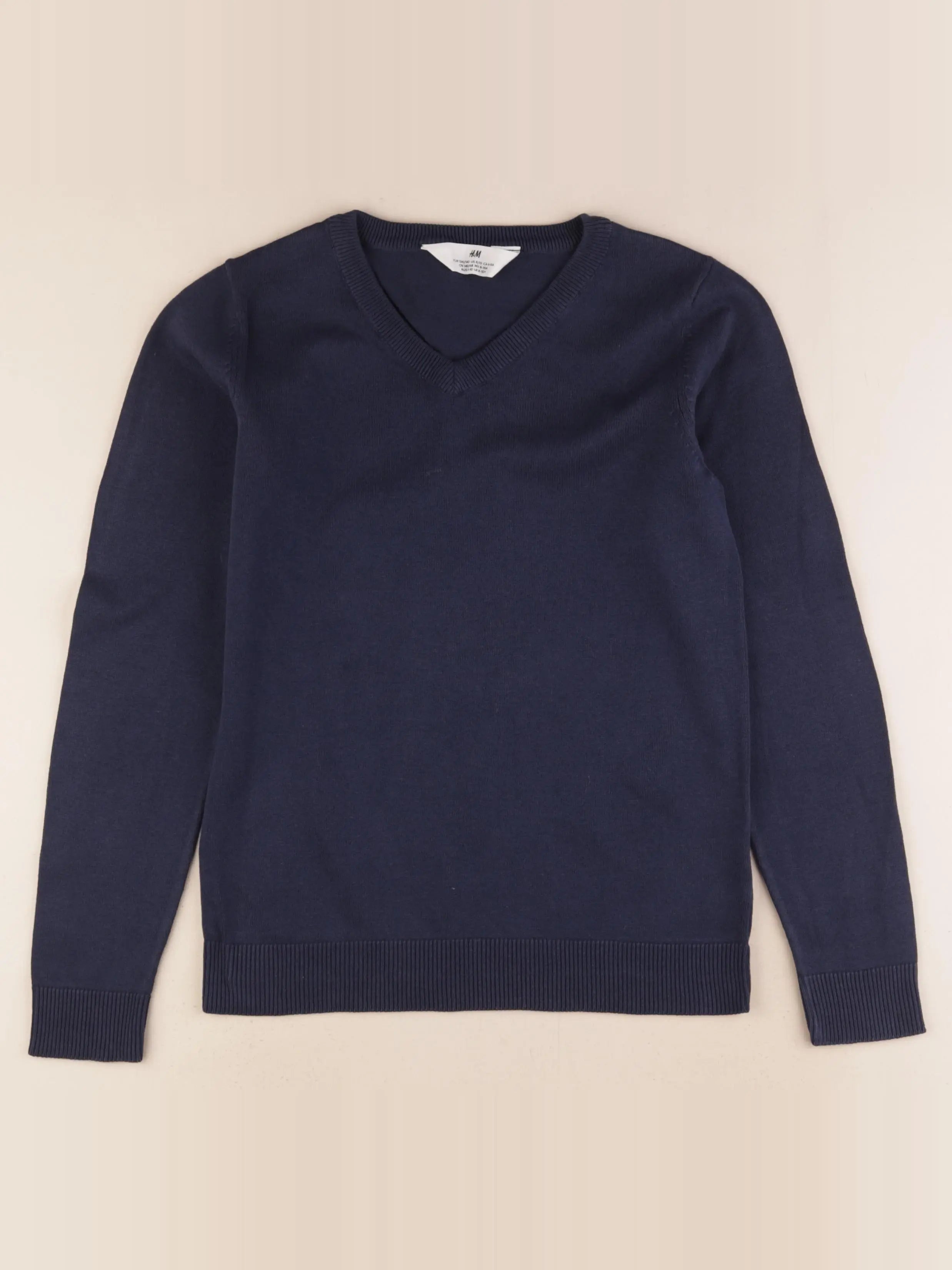 H&M - pull bleu - 8/10 ans