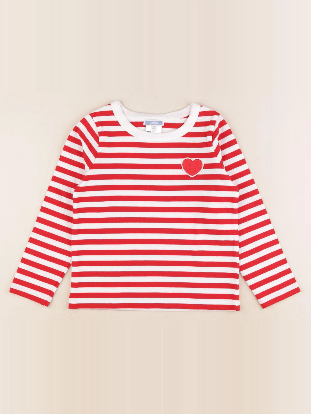 Jacadi - tee-shirt blanc, rouge - 6 ans