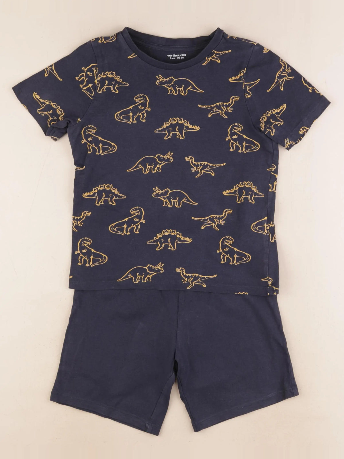 Vertbaudet - pyjama coton bleu - 6 ans
