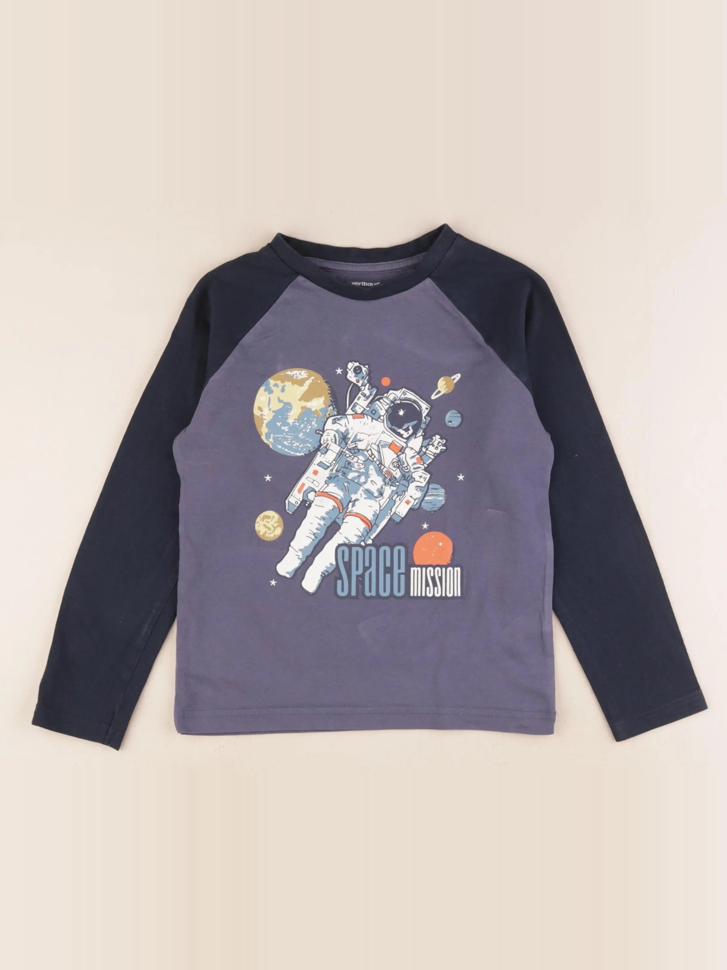 Vertbaudet - tee-shirt bleu - 6 ans