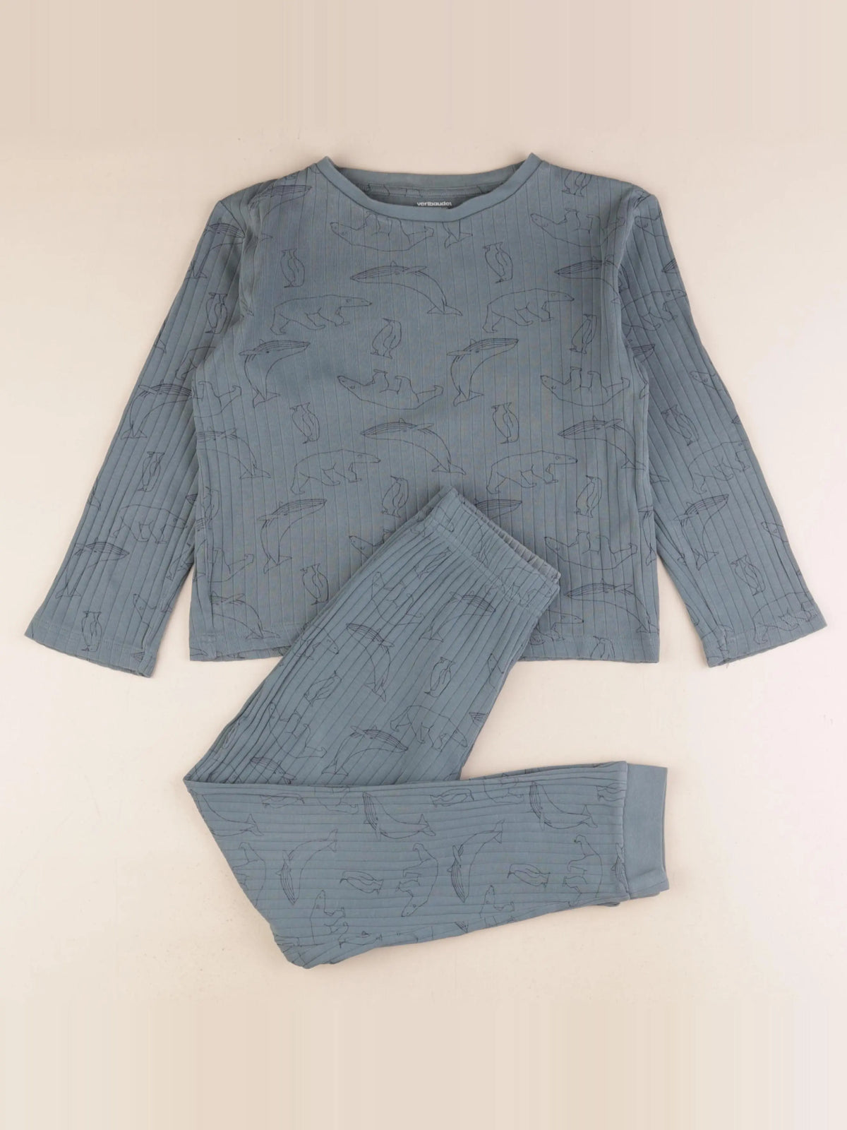 Vertbaudet - pyjama coton vert - 8 ans