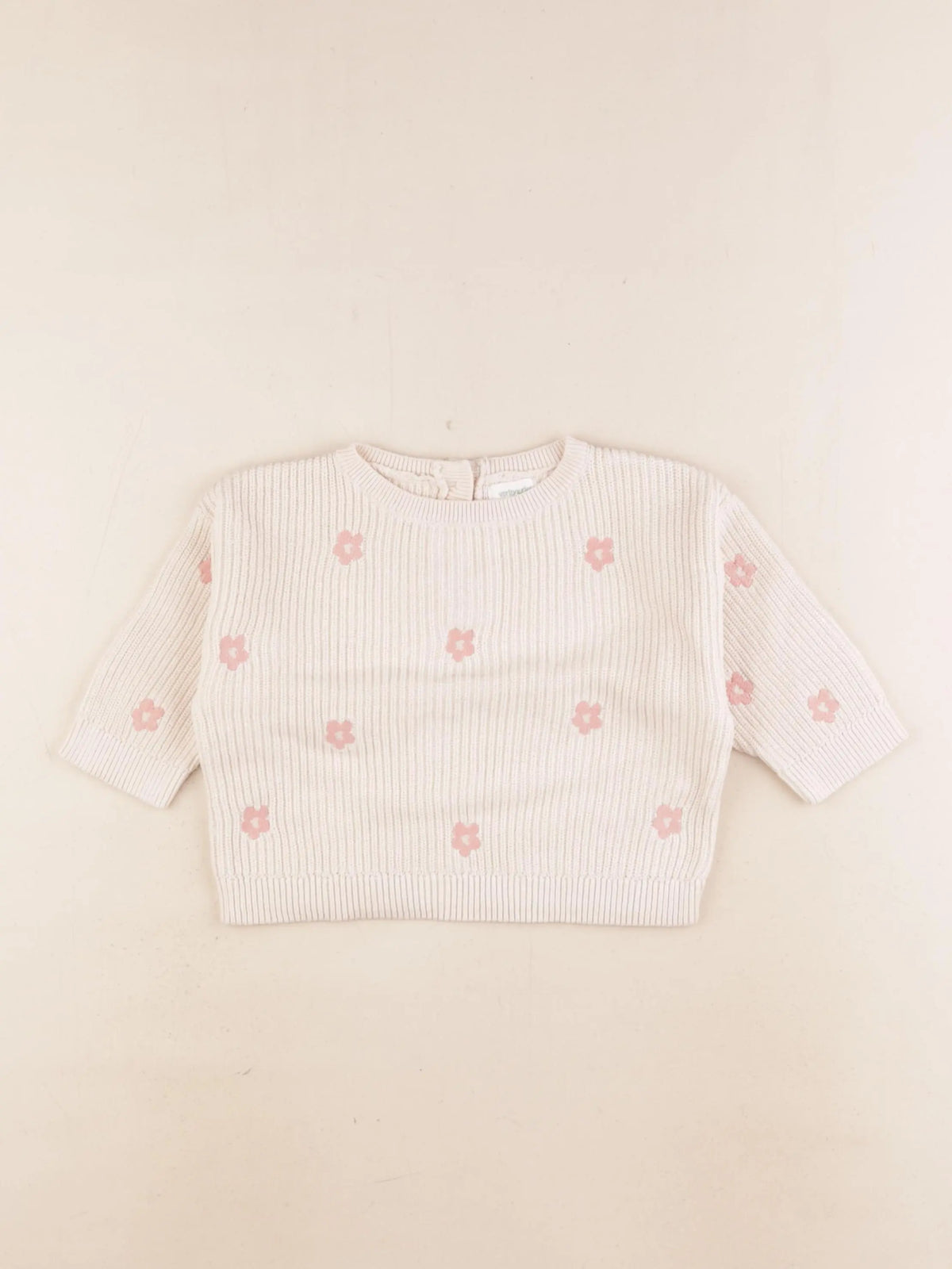 Vertbaudet - pull beige - 12 mois